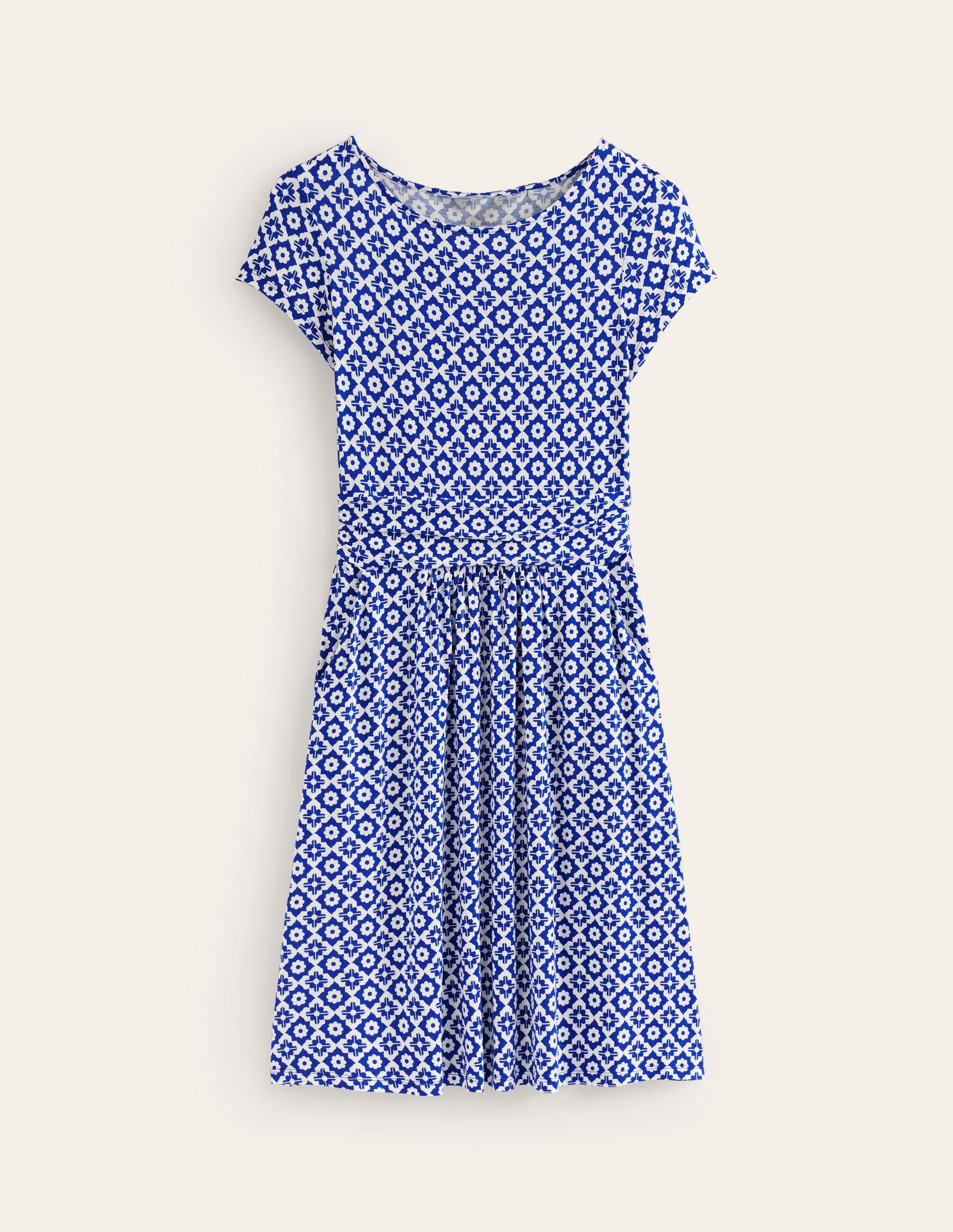 Amelie Jerseykleid-Surf The Web, Geometrischer Stempel-6