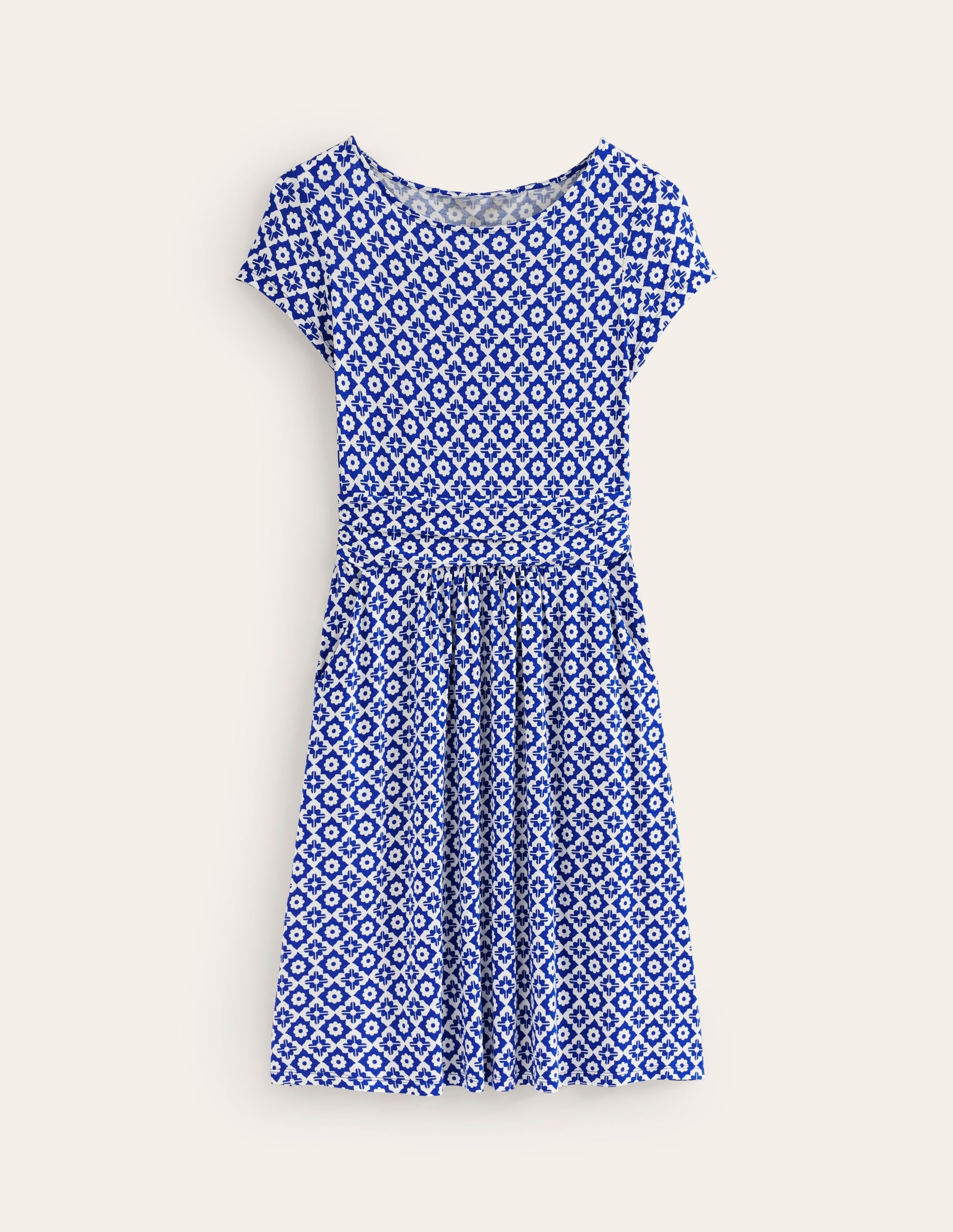 Amelie Jerseykleid-Surf The Web, Geometrischer Stempel - Image 6