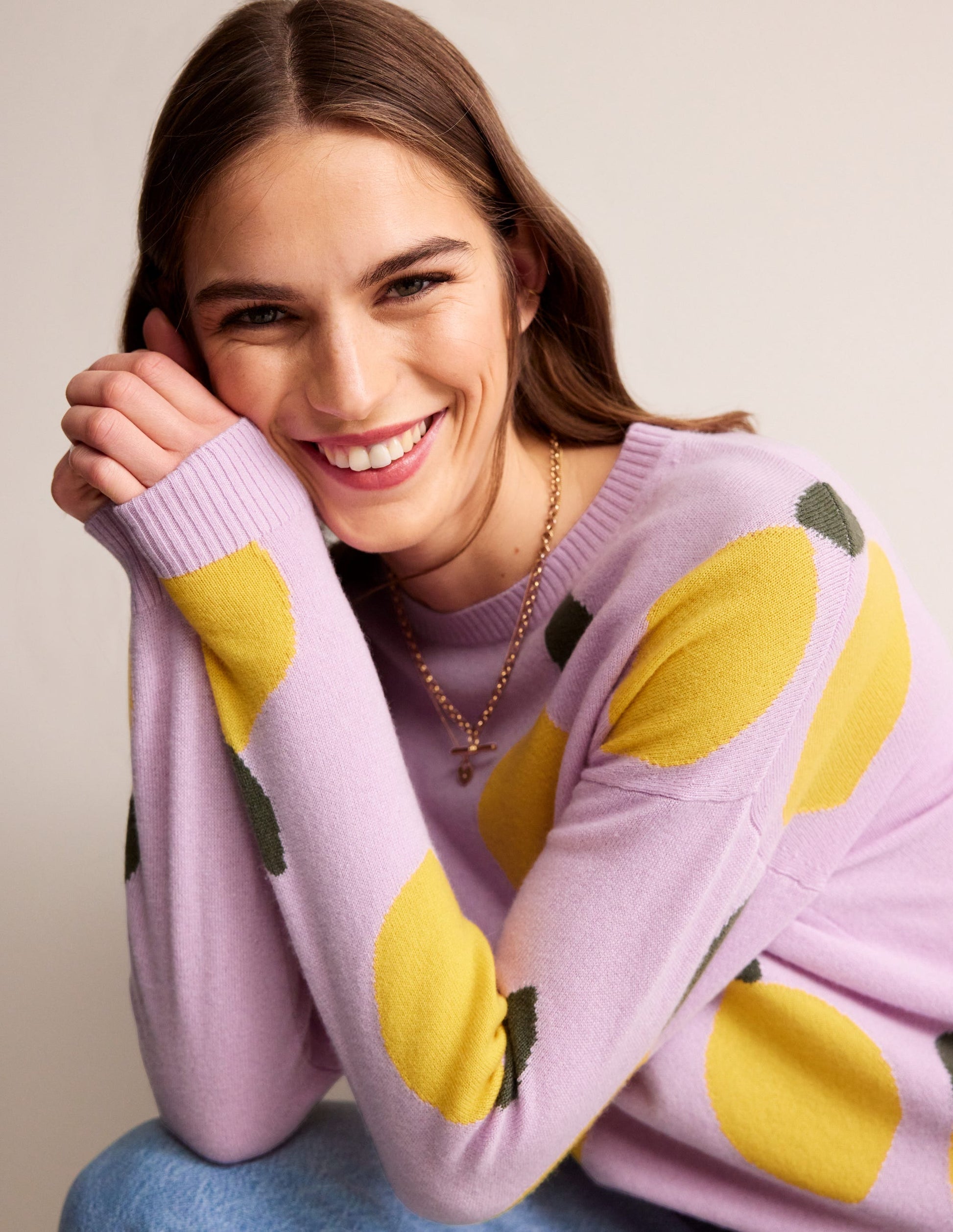 Lydia Kaschmirpullover-Mauve Dunst, Zitronen-1