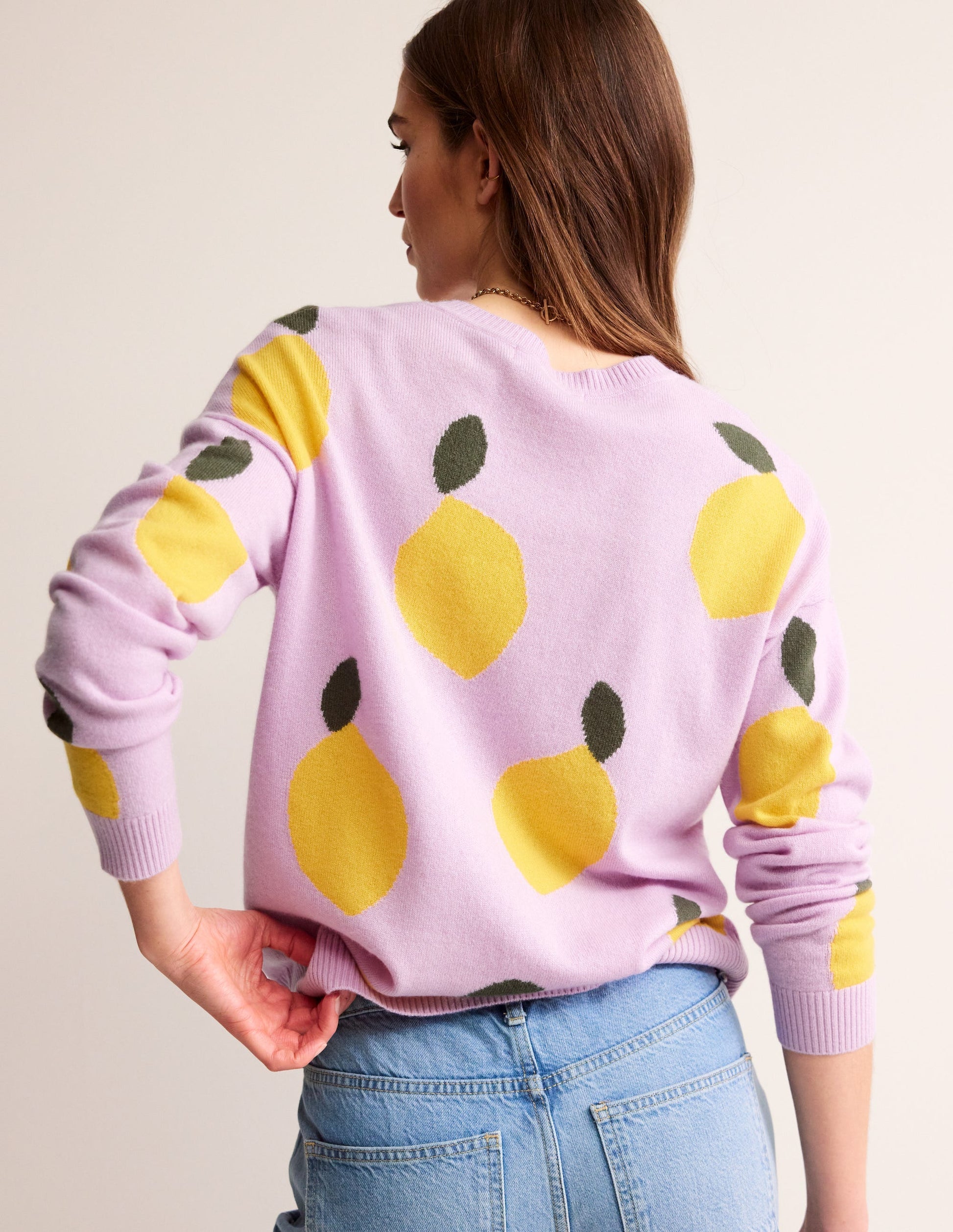 Lydia Kaschmirpullover-Mauve Dunst, Zitronen-4