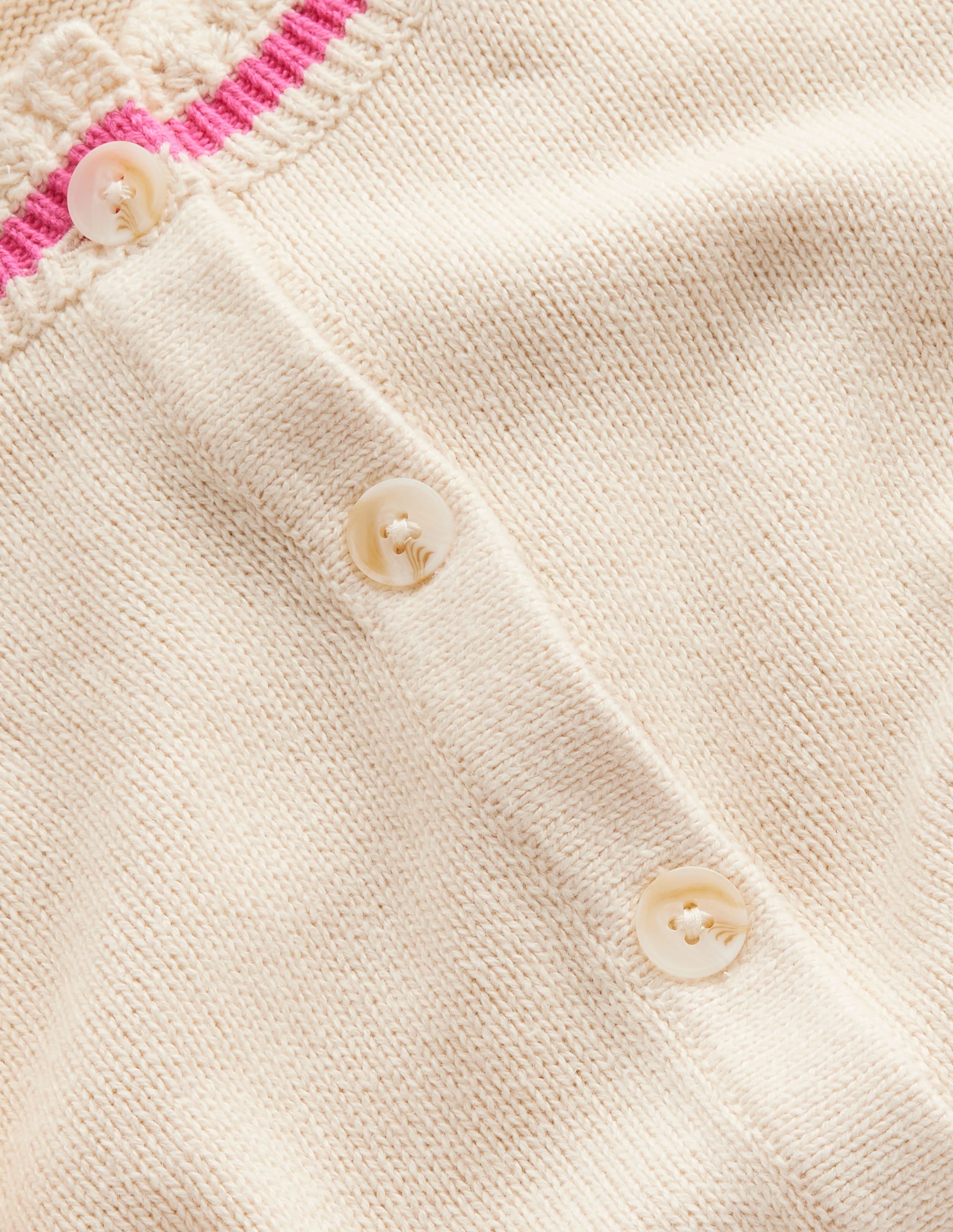 Strickjacke mit gehäkeltem Rüschendetail-Warmes Naturweiß - Image 6