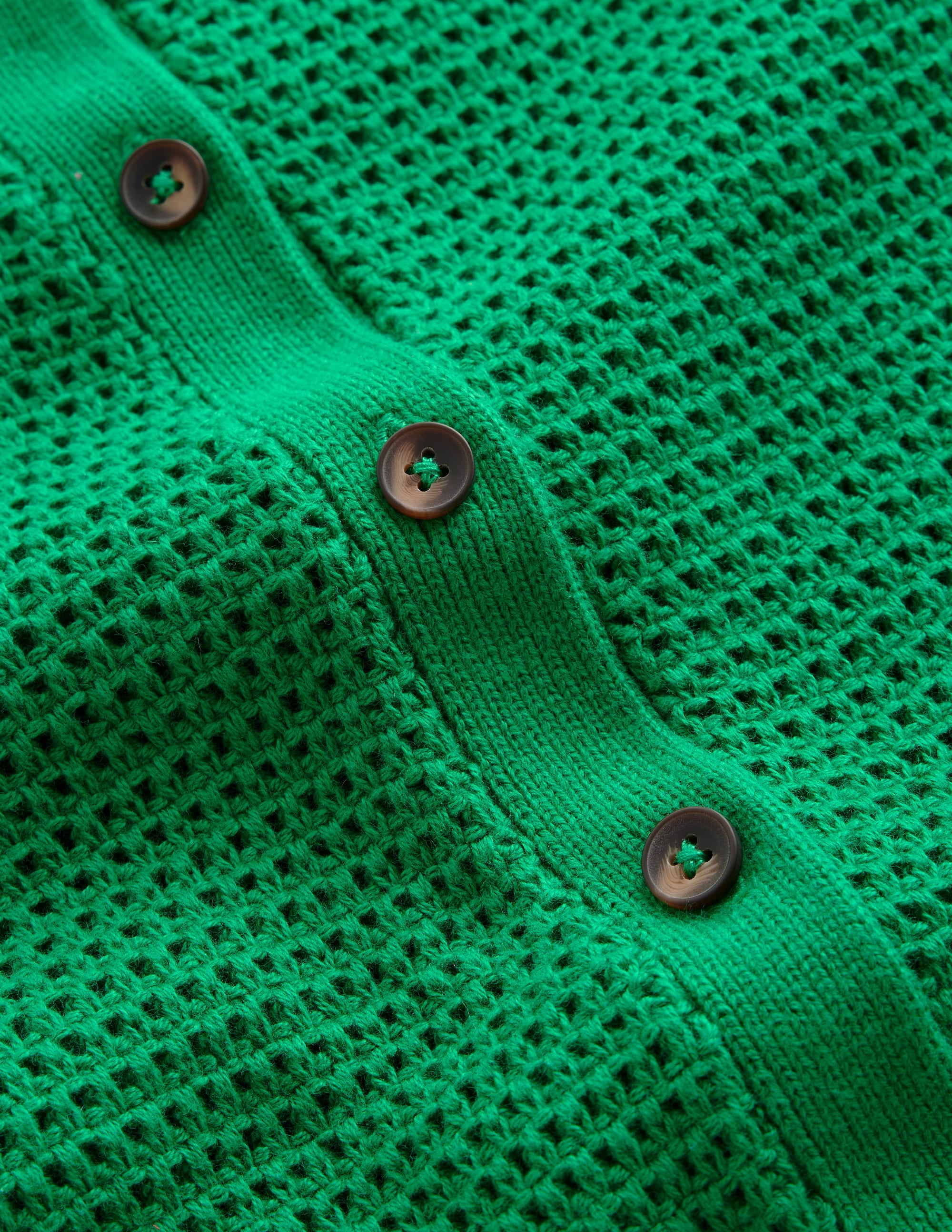 Texturierte Strickjacke mit Muschelsaum-Grünes Tamburin - Image 6