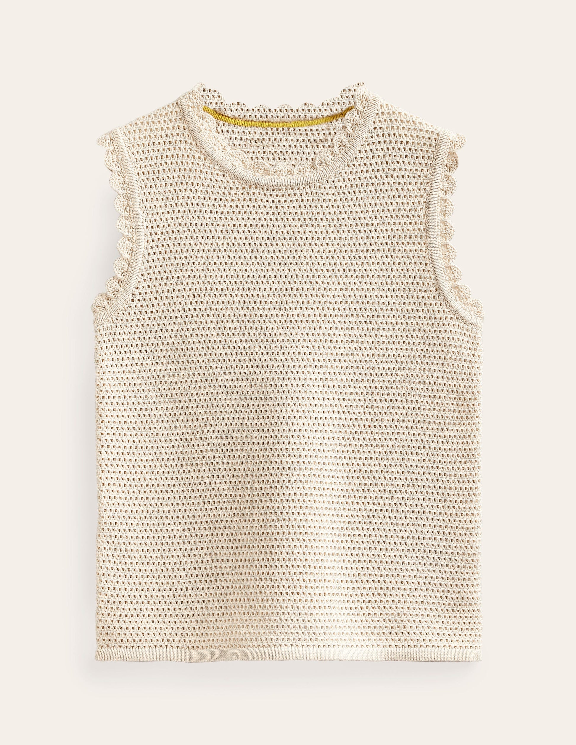 Textured Scallop Tank-Warm Ivory-5