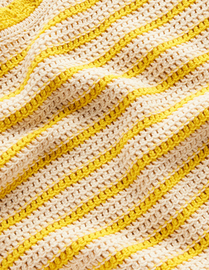 Débardeur festonné texturé-Ivoire/jaune fruit de la passion-7