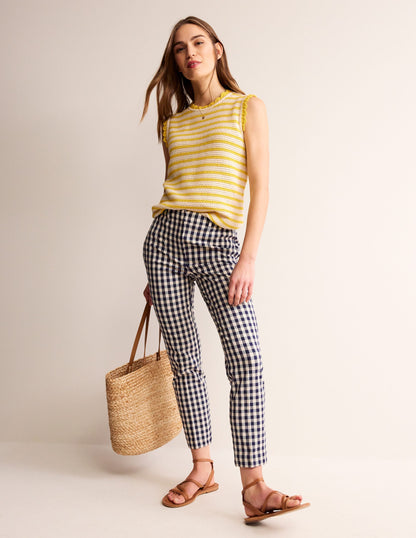 Débardeur festonné texturé-Ivoire/jaune fruit de la passion-4