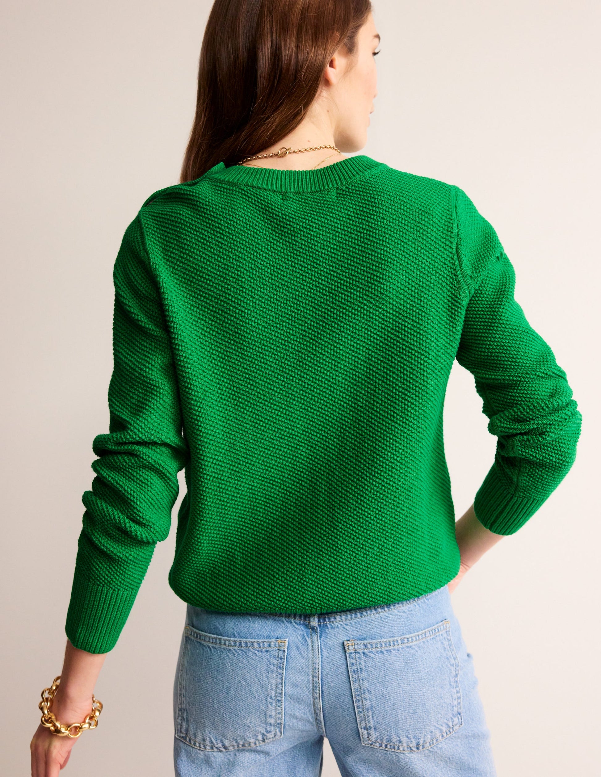 Pull à surpiqûres et boutons-Strahlendes Grün-3