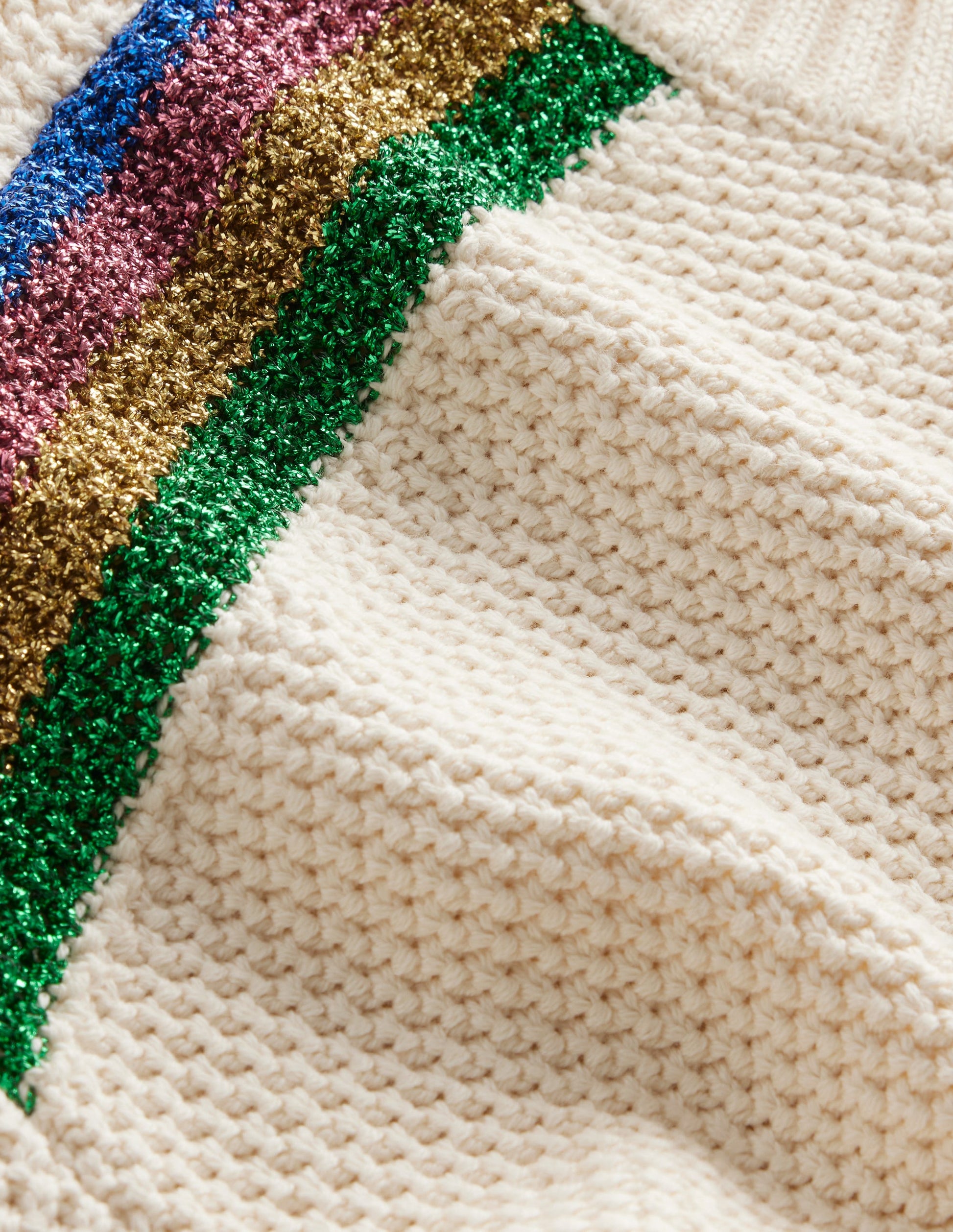Pullover mit Metallic-Streifen-Warmes Naturweiß-7