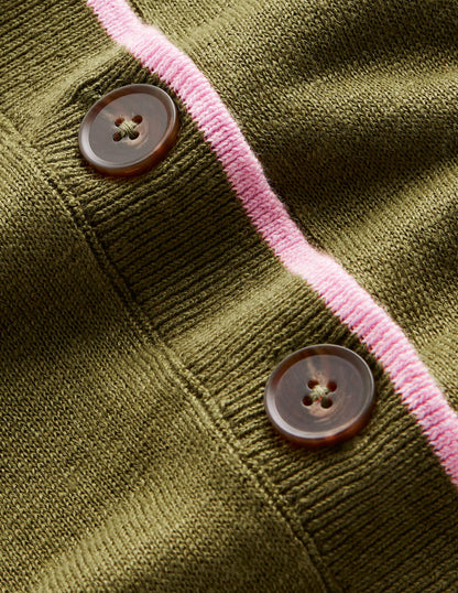 Gilet col V Maggie en lin-Vert éphémère-6