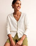 Gilet col V Maggie en lin-Black