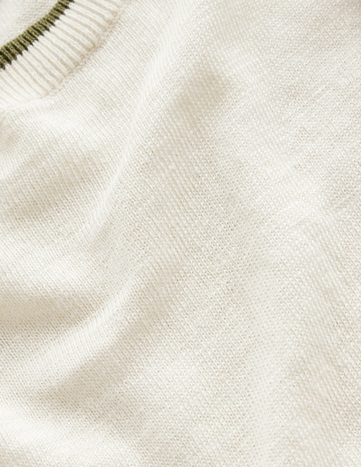 Maggie Leinen-T-Shirt mit U-Boot-Ausschnitt-Warmes Naturweiß - Image 6