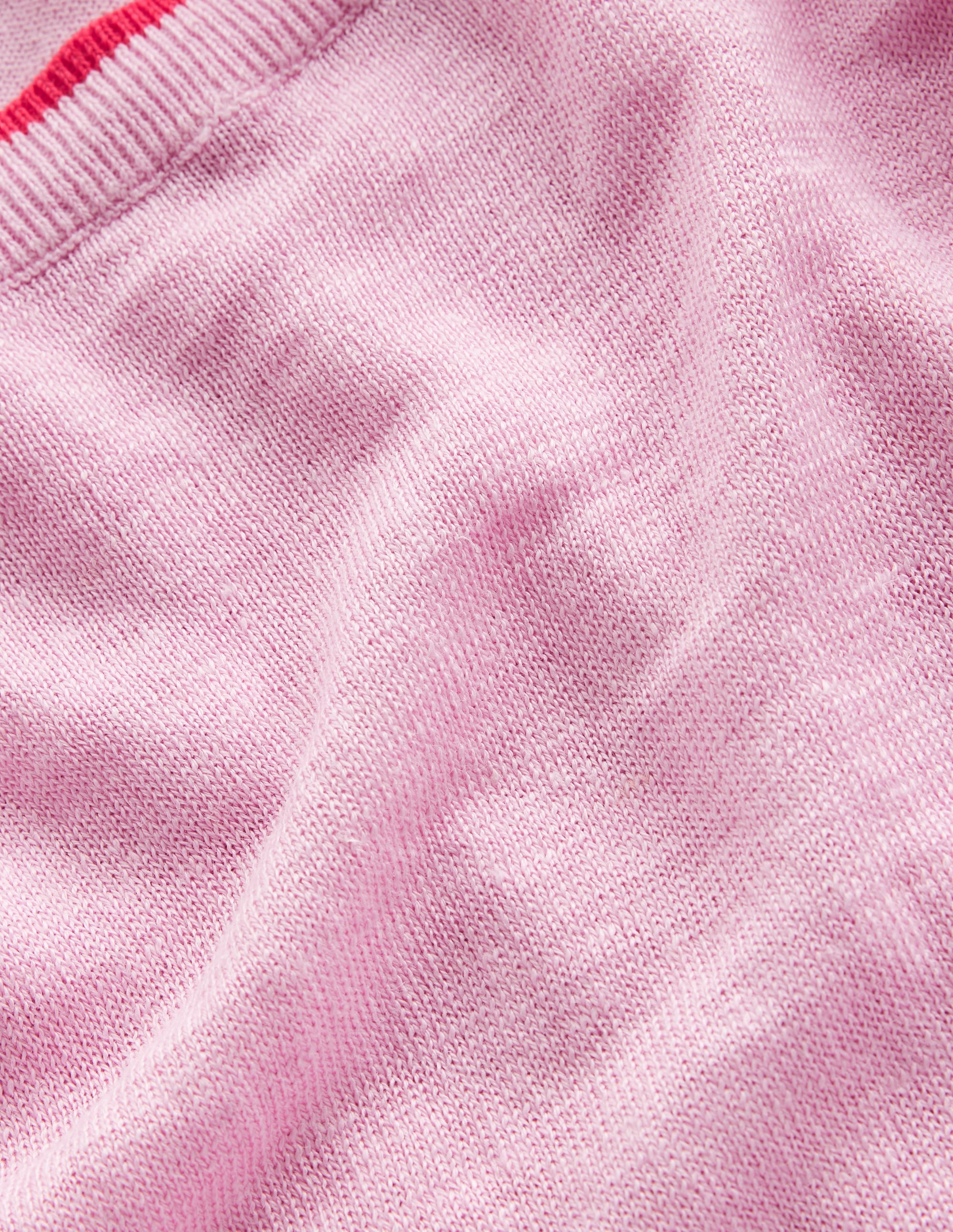 T-shirt col bateau Maggie en lin-Rose lilas doux - Image 6