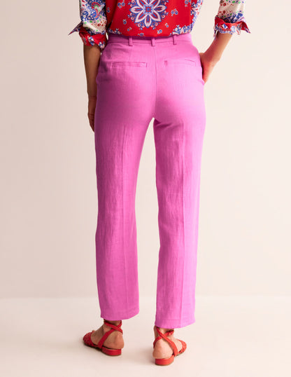 Kew Linen Trousers-Sangria Sunset