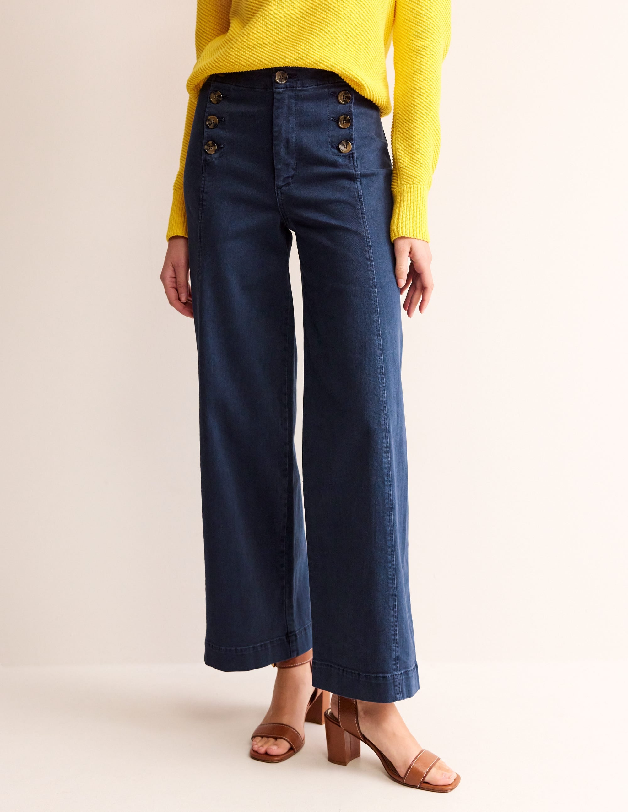 Pantalon de marin large-Bleu marine - Image 4