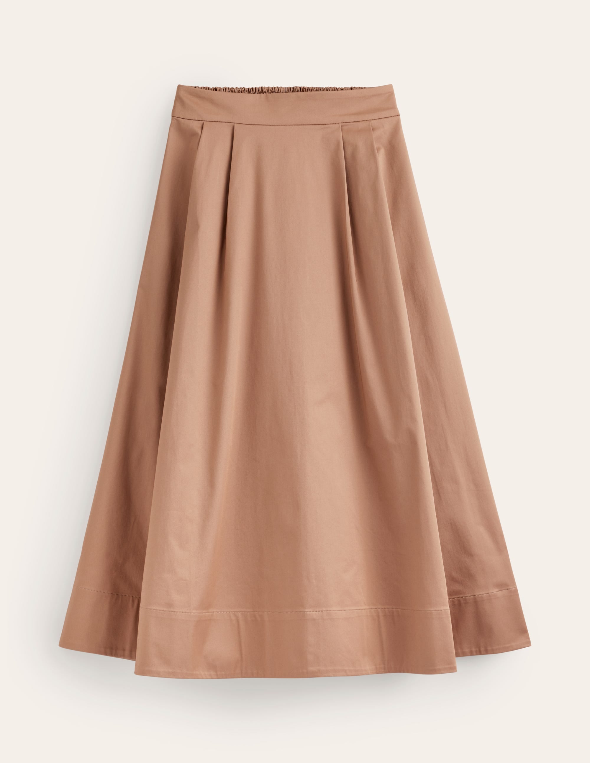 Jupe Isabella en satin de coton-Couleur neutre - Image 6