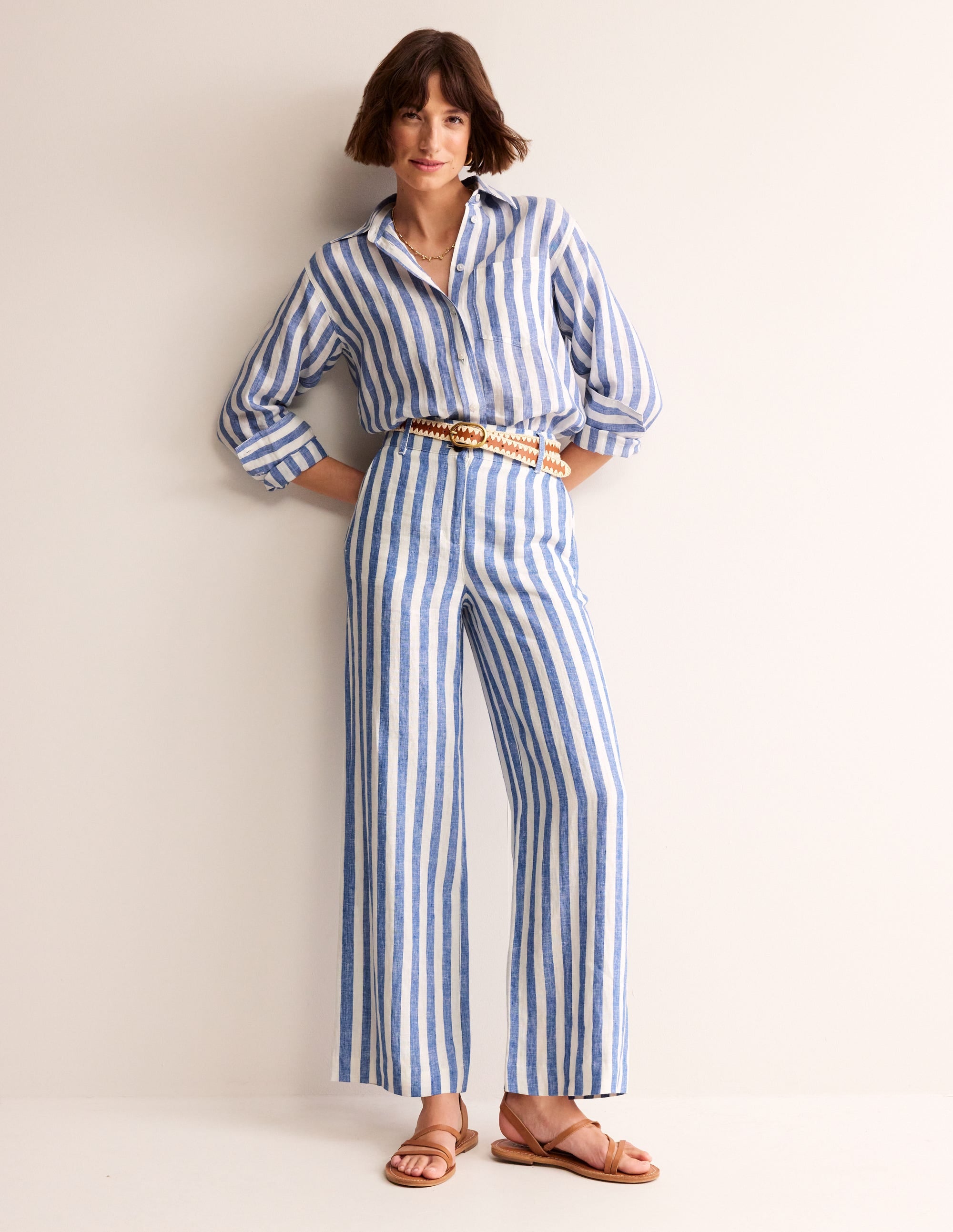 Westbourne Leinenhose-Streifen - Image 1