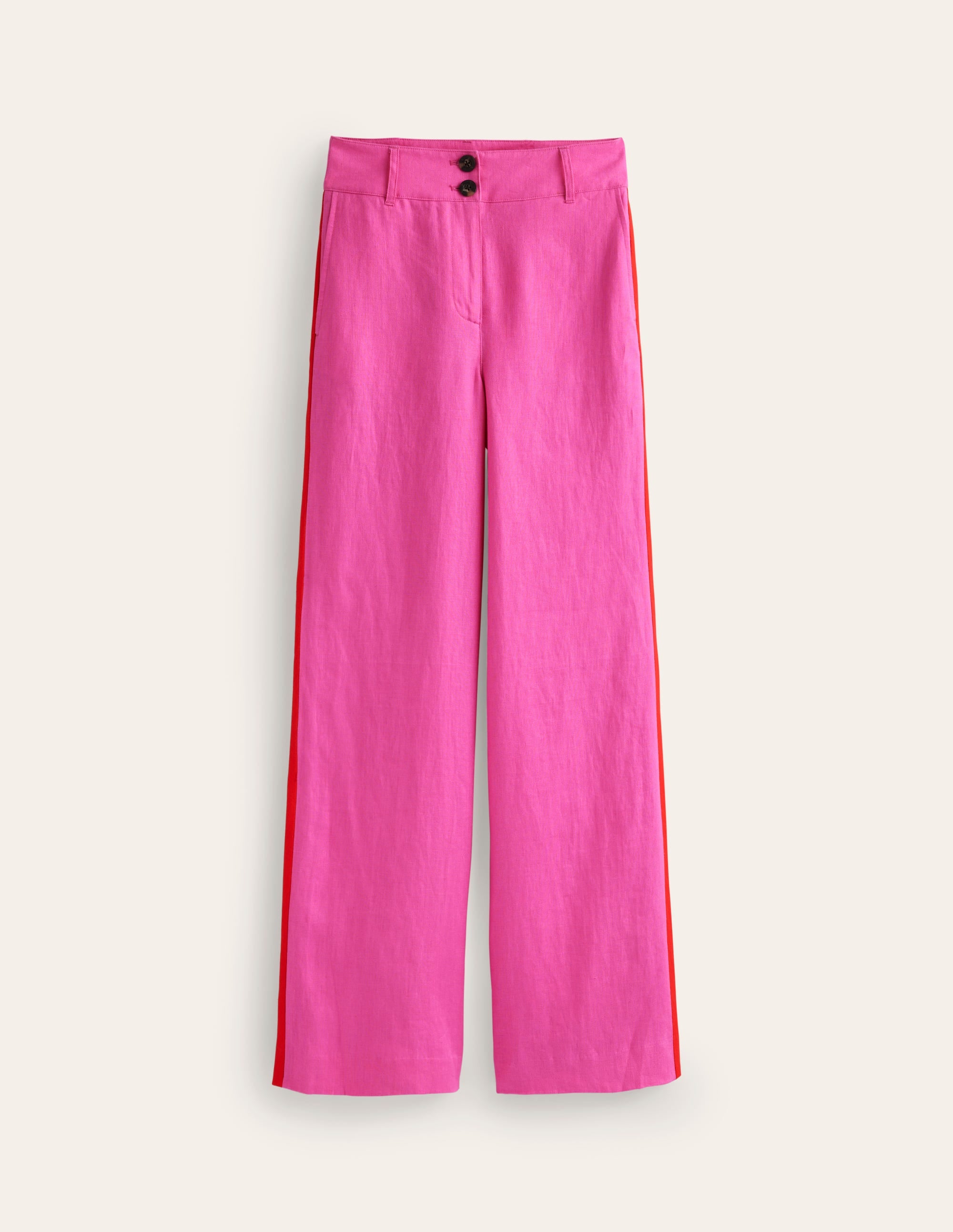 Westbourne Leinenhose-Stiefmütterchen, Roter Seitenstreifen - Image 5