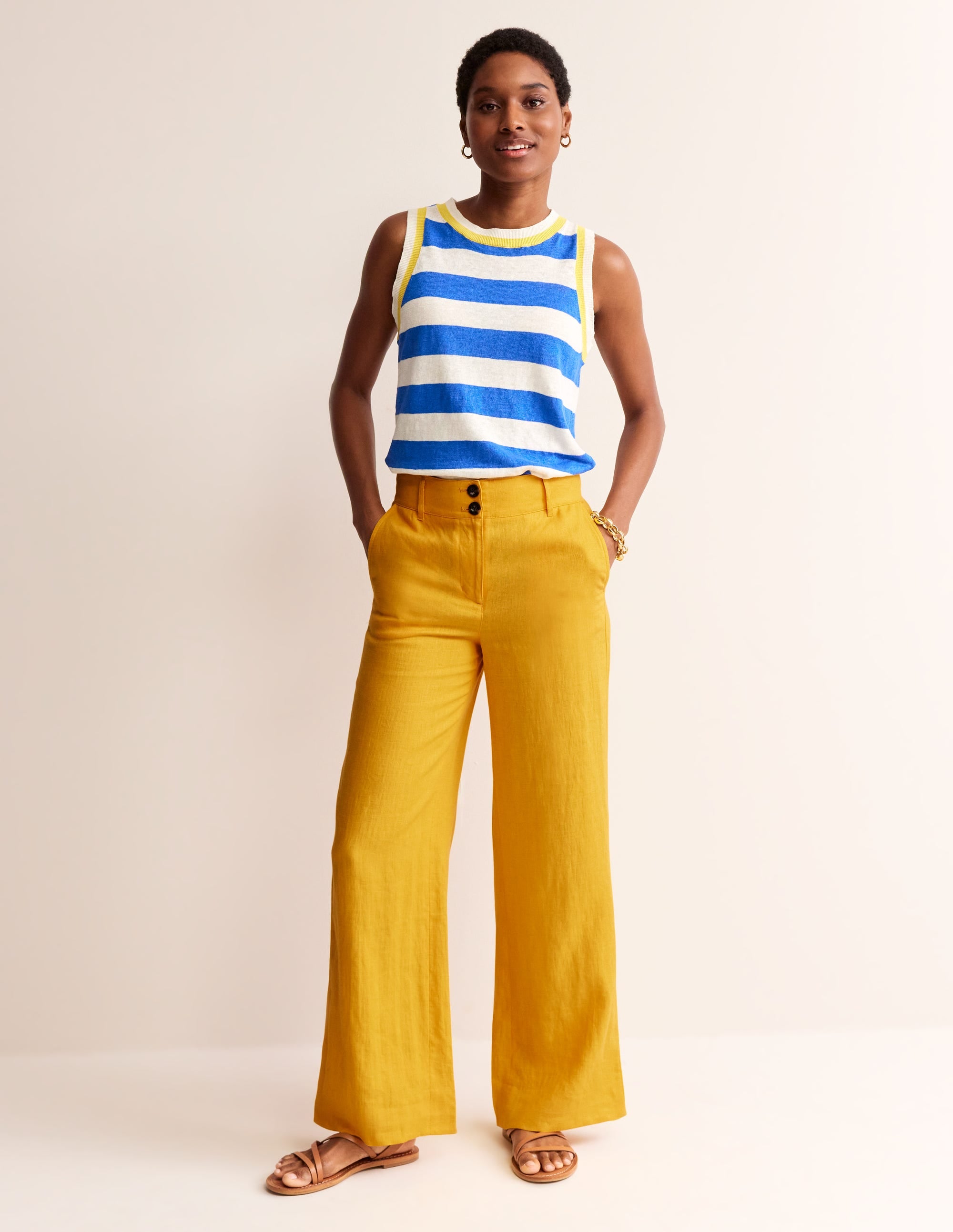 Westbourne Leinenhose-Artisan-Gold - Image 1