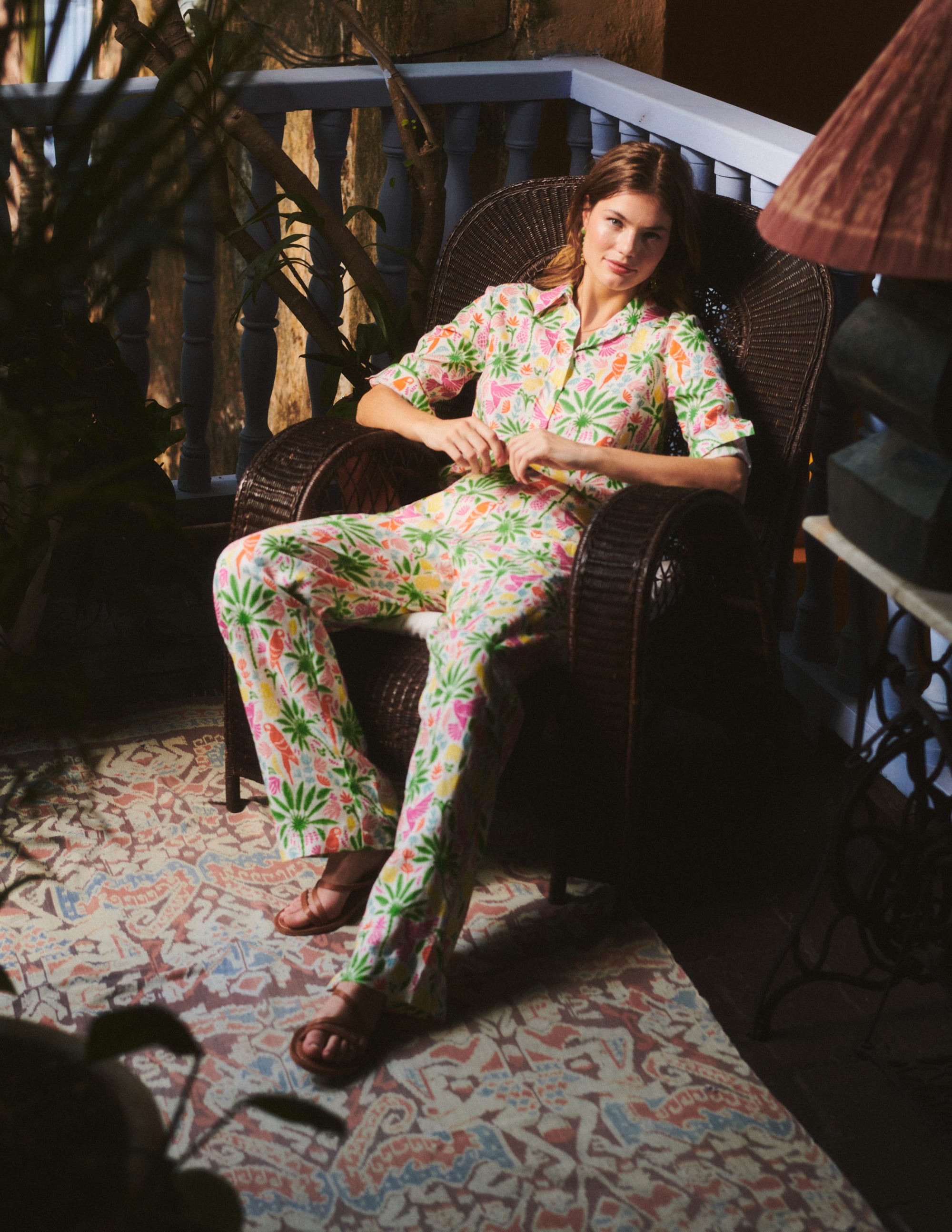 Pantalon Hampstead en lin-Multi, paradis tropical - Image 5
