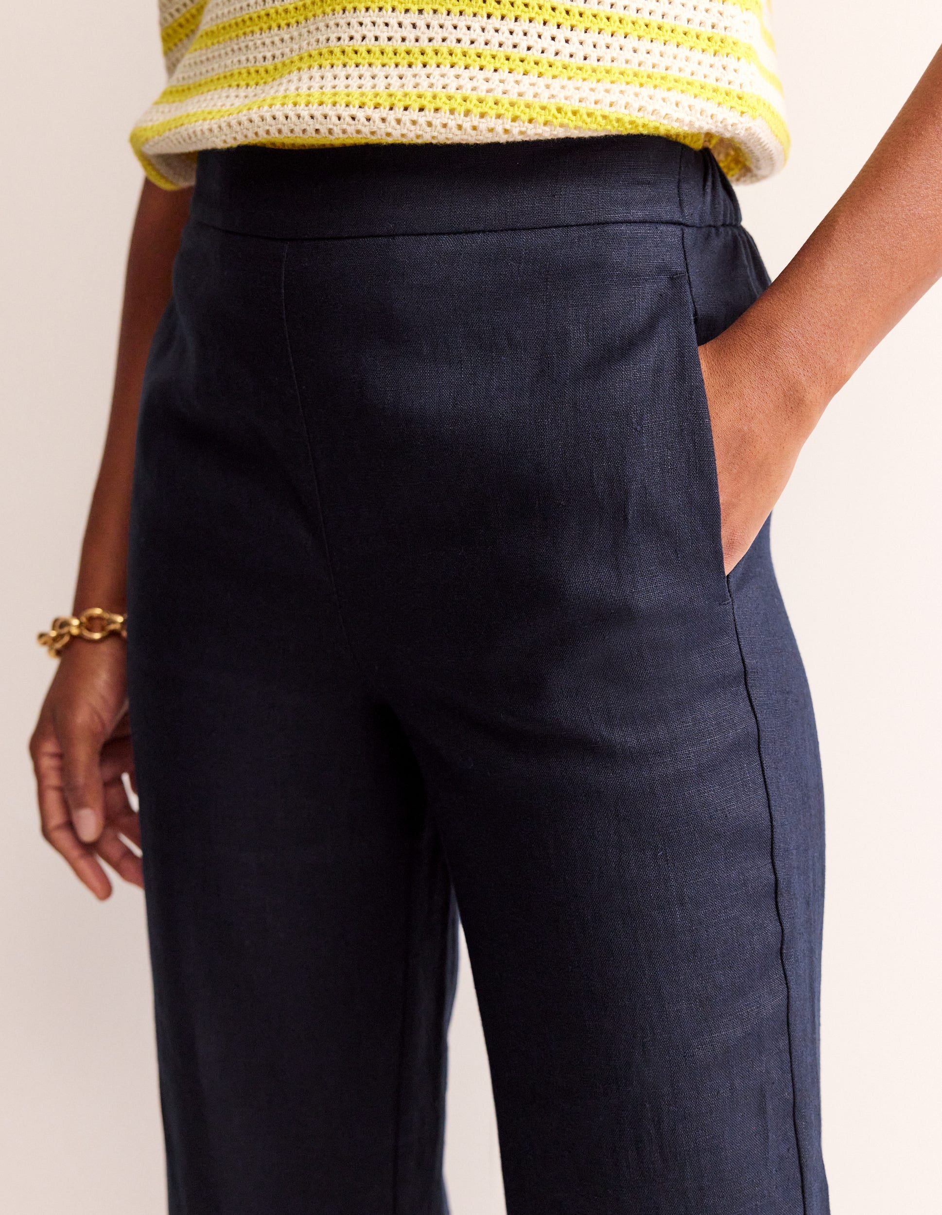 Pantalon Hampstead en lin-Bleu marine - Image 2