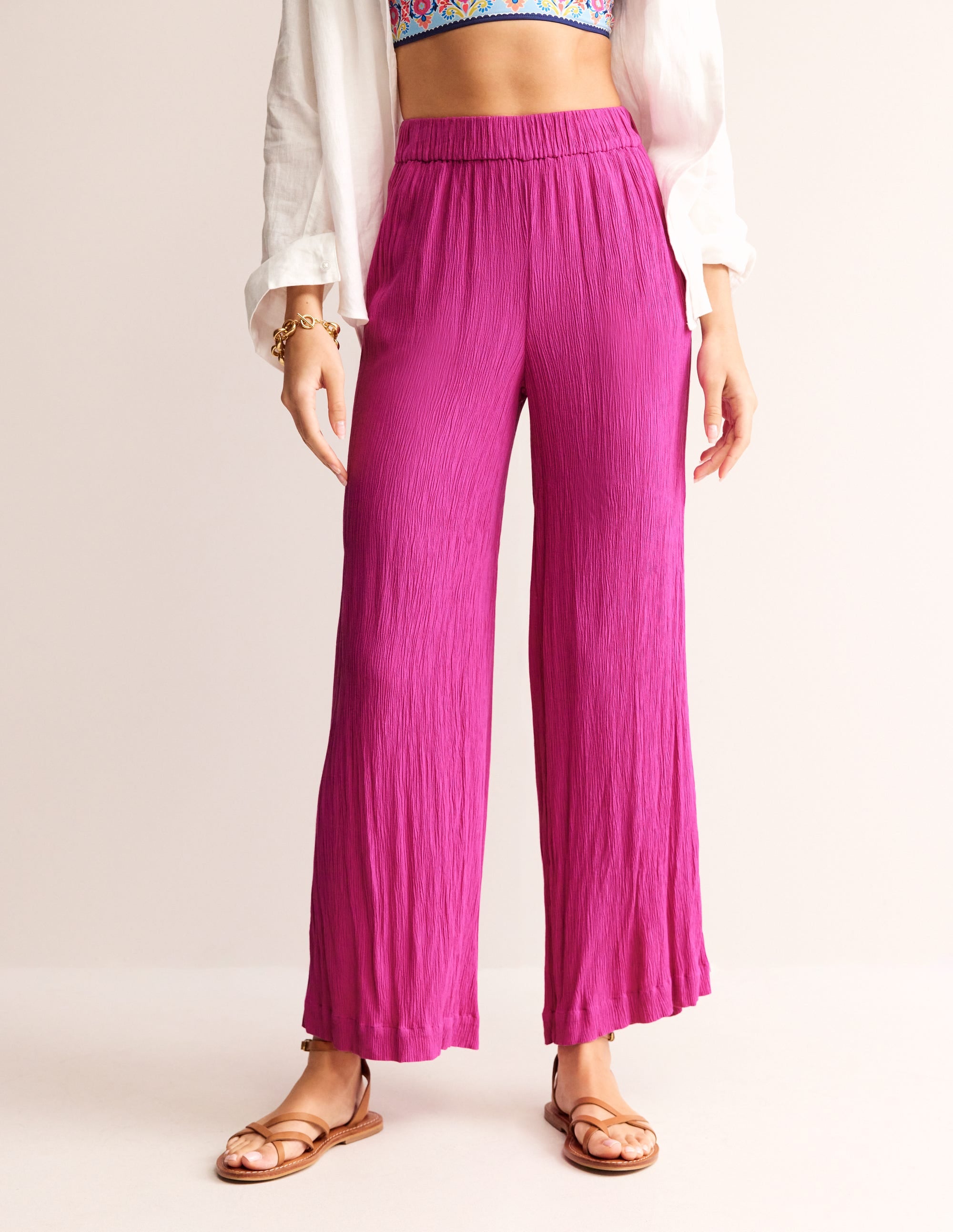 Knitterhose mit weitem Bein-Phlox-Rosa - Image 4