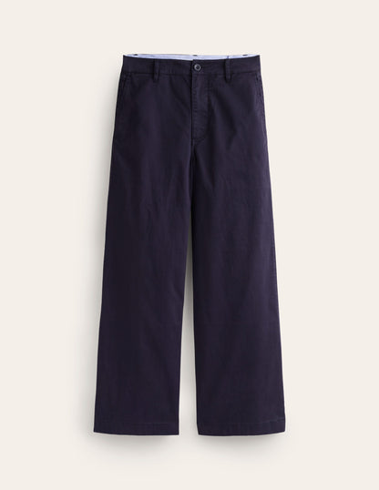PANTALON CHINO LARGE BARNSBURY-Bleu Marine, Petits Pois-5