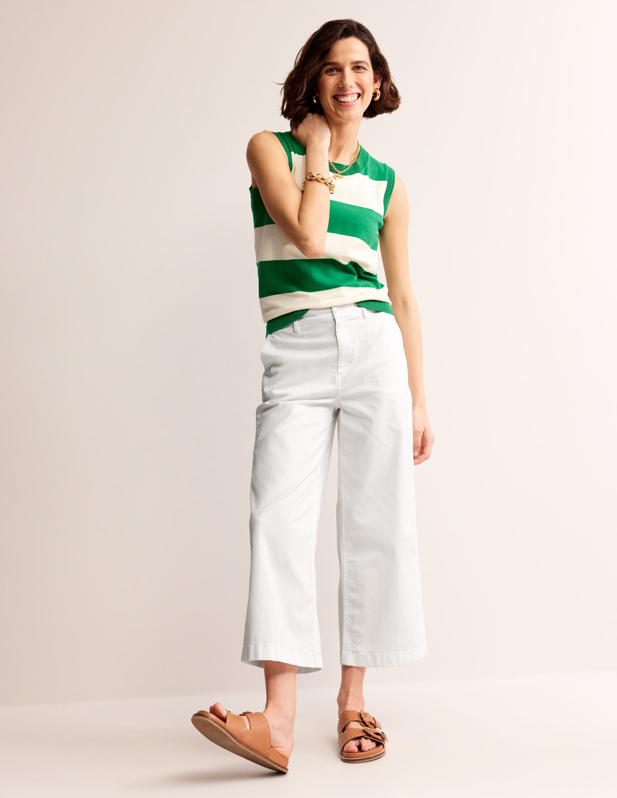 PANTALON CHINO LARGE BARNSBURY-Blanc - Image 1