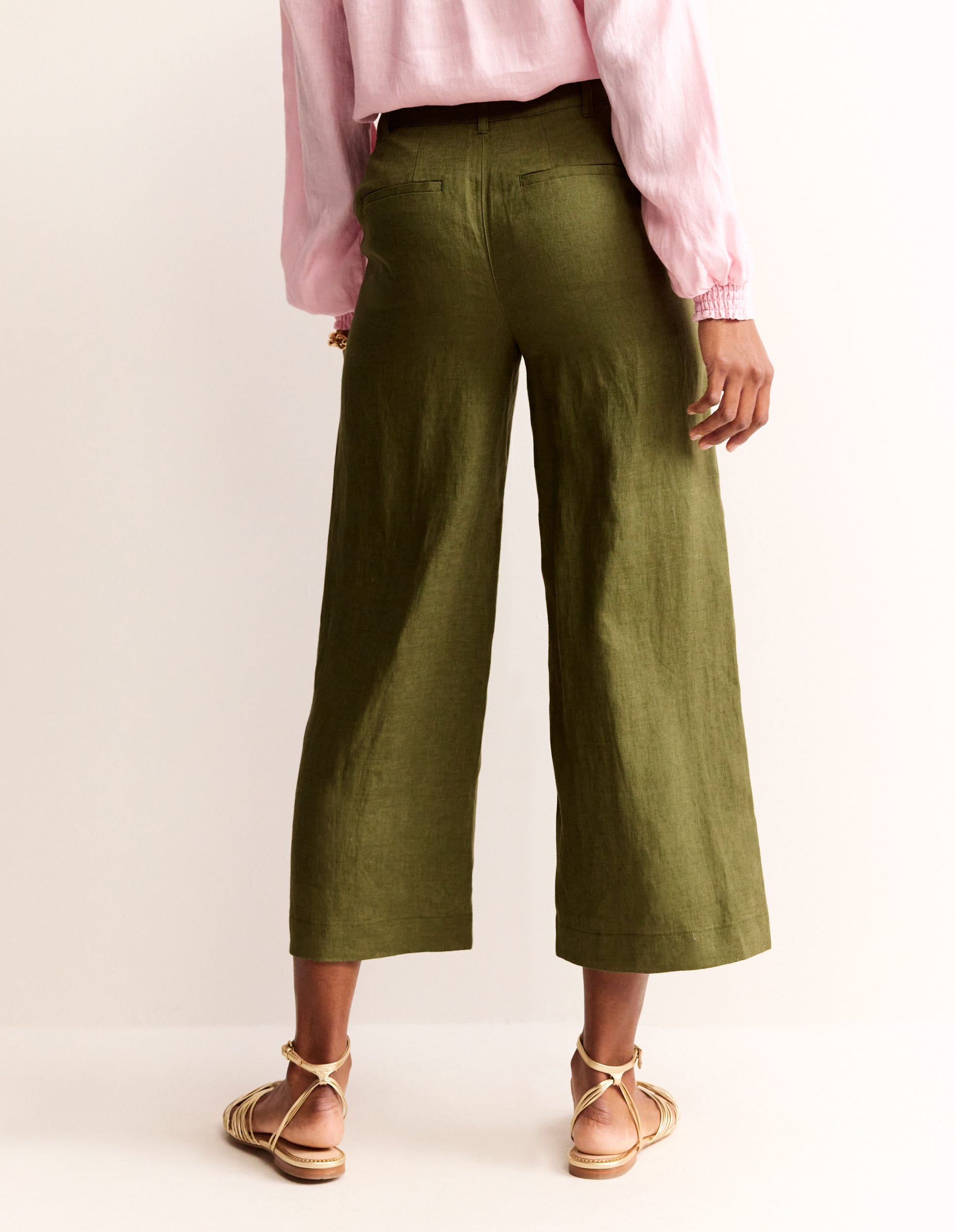 Westbourne Verkürzte Leinenhose-Eintagsfliege-3