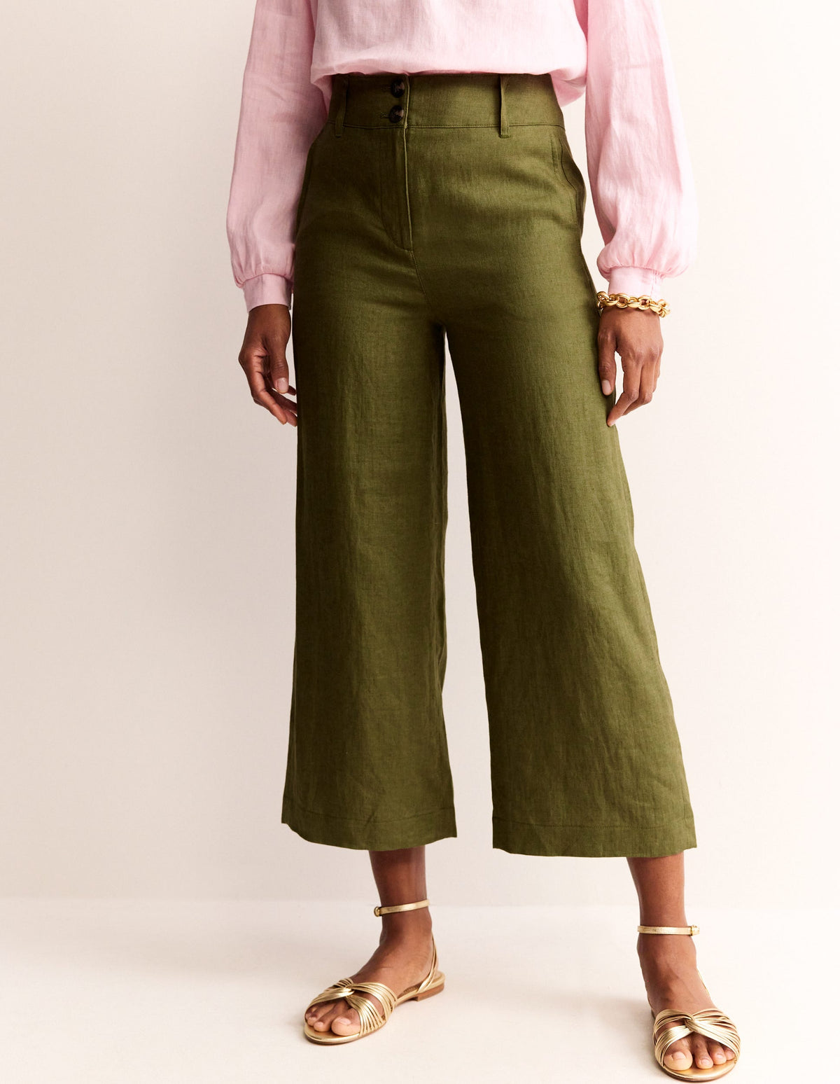 Westbourne Verkürzte Leinenhose-Eintagsfliege-4