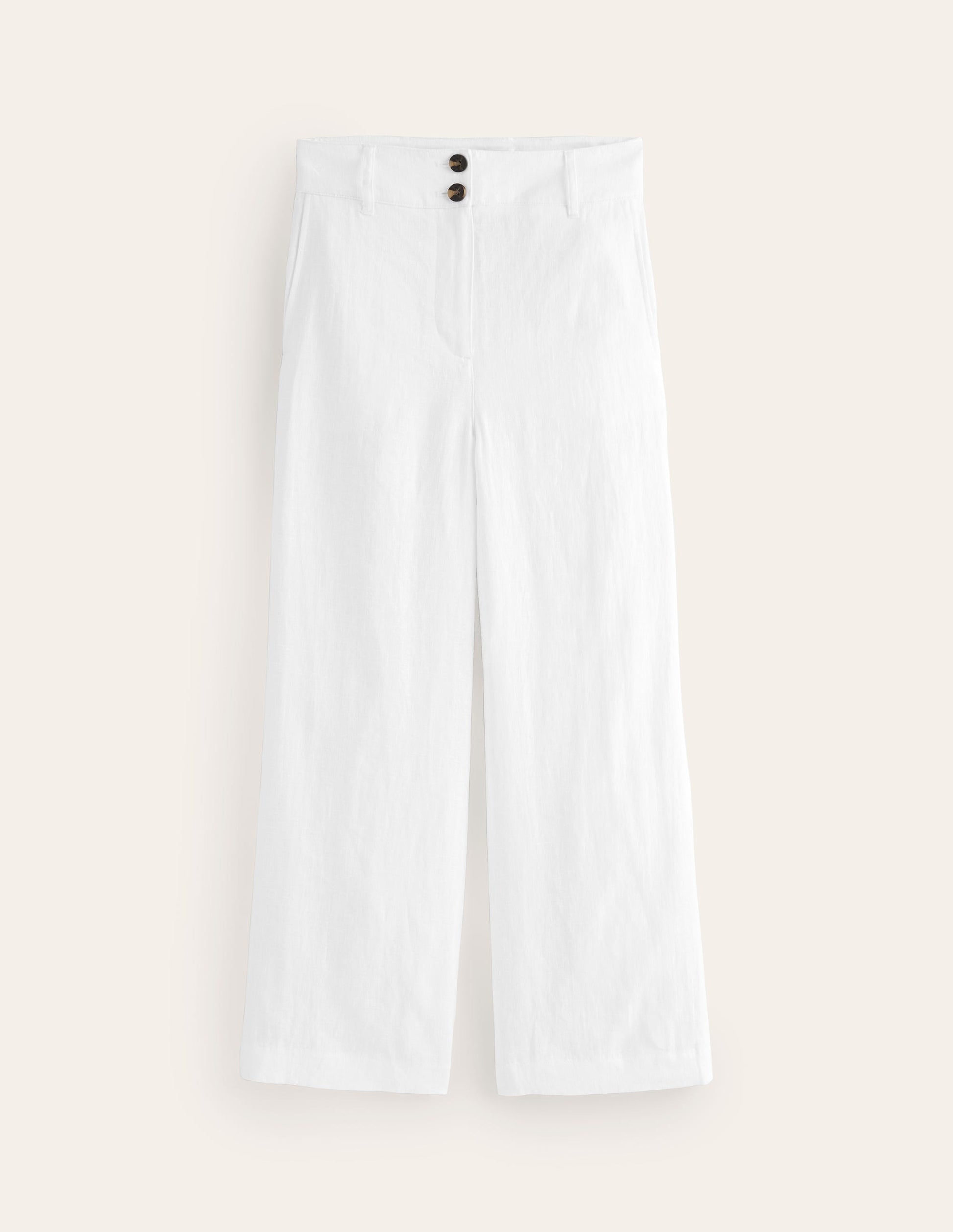 Westbourne Verkürzte Leinenhose-Weiß-5
