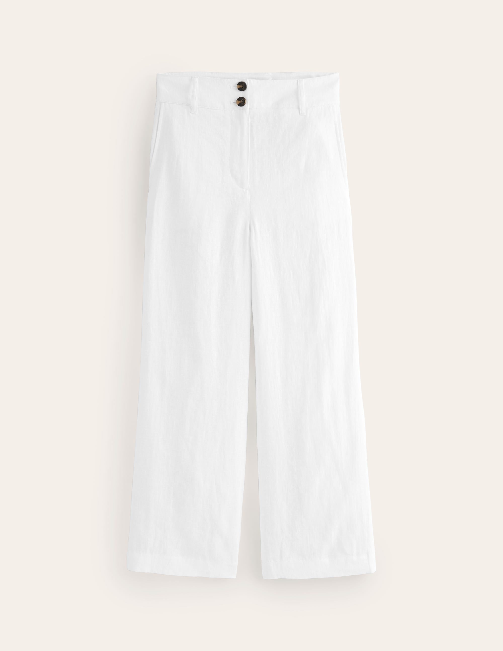 Westbourne Verkürzte Leinenhose-Weiß - Image 5