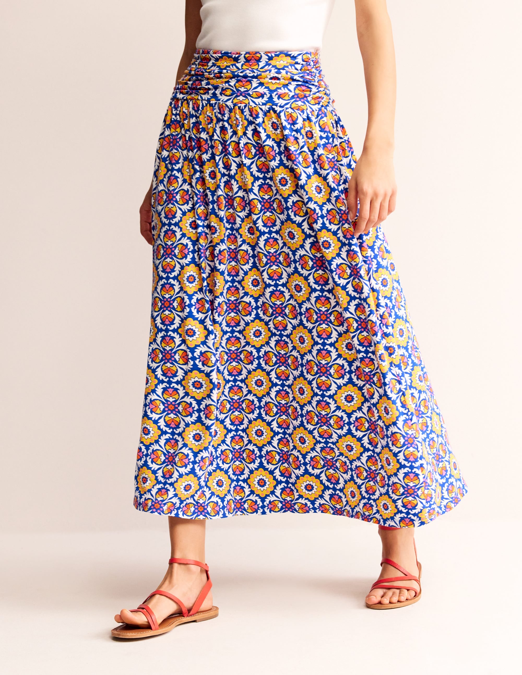 Jupe Rosaline en jersey-Multi, motif Mosaic Bloom - Image 4