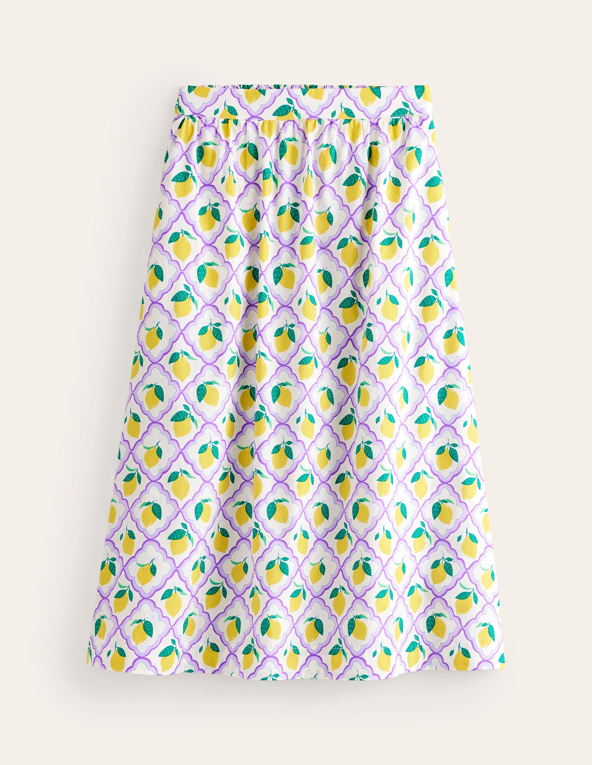 Hattie Poplin Midi Skirt-Lavender, Lemon Grove-6