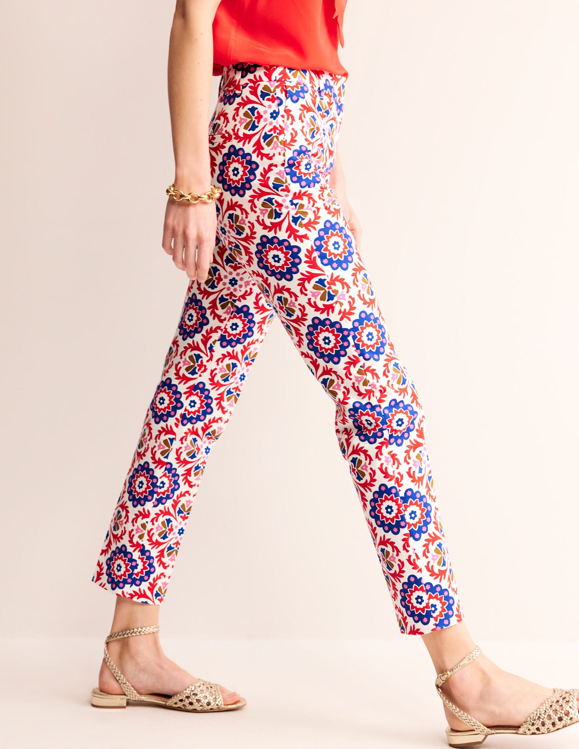 Highgate Satin-Hose-Rubicondo, Mosaik Blüte-4