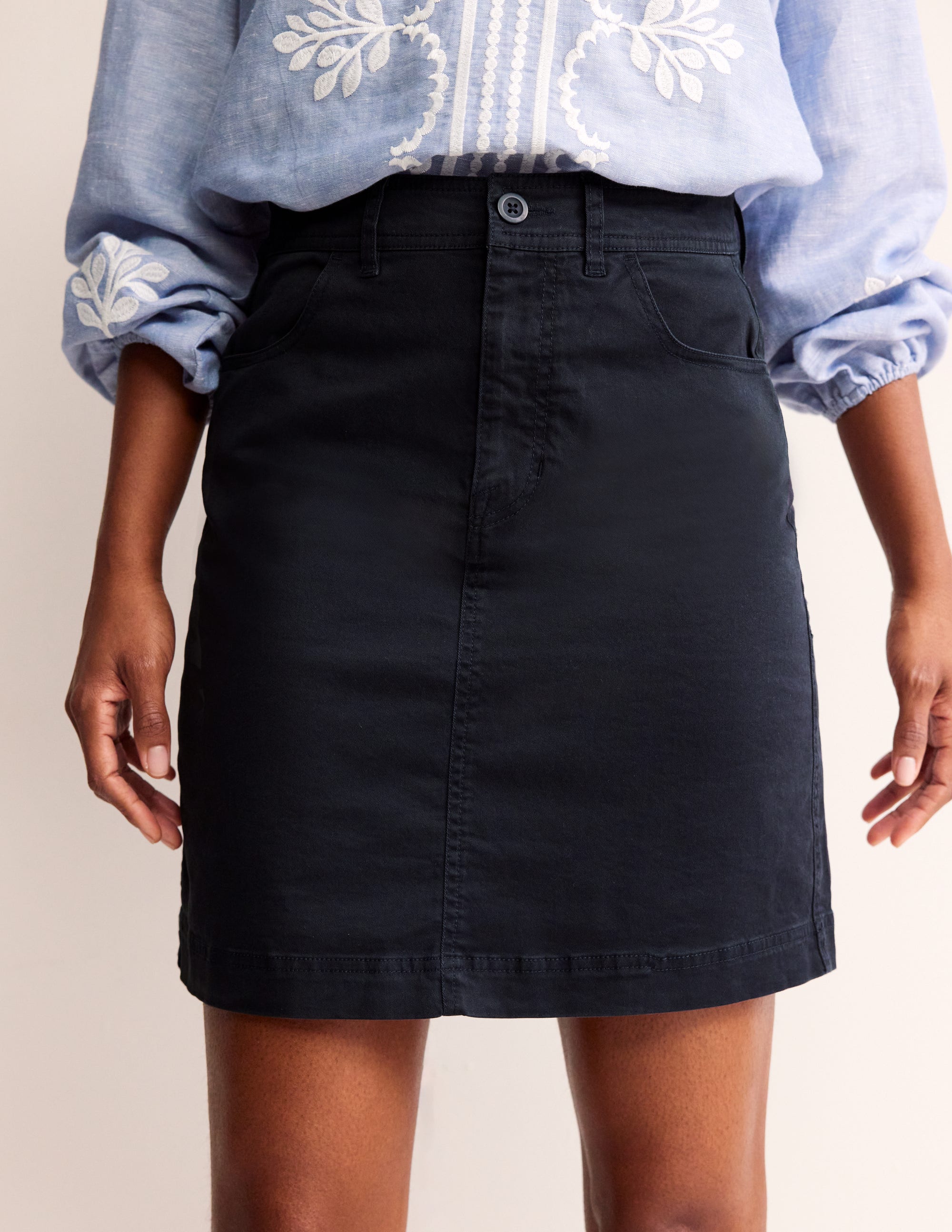Jupe chino Nell-Bleu Marine, Petits Pois - Image 4