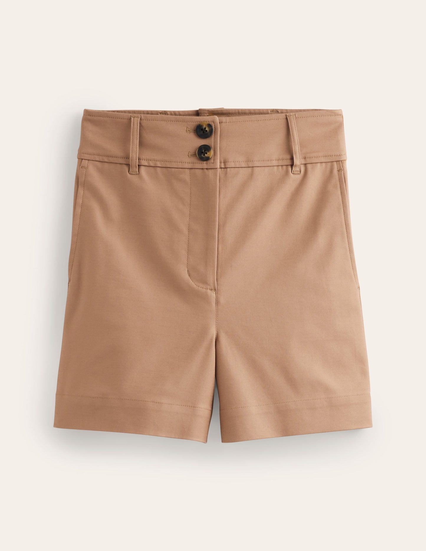 Short Westbourne en satin de coton-Couleur neutre