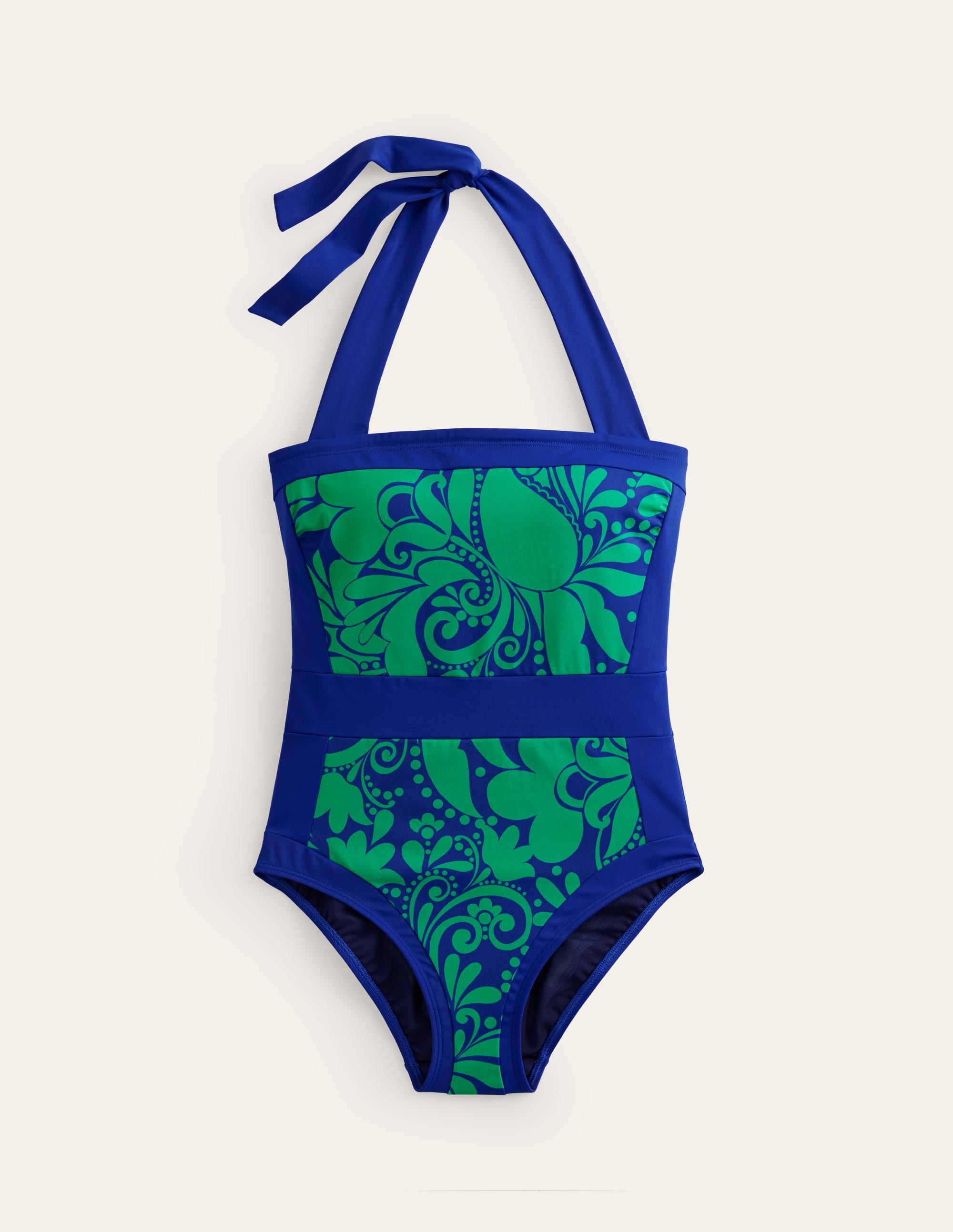 Maillot de bain dos-nu Santorini-Bleu connecté, motif Ripple Swirl - Image 5
