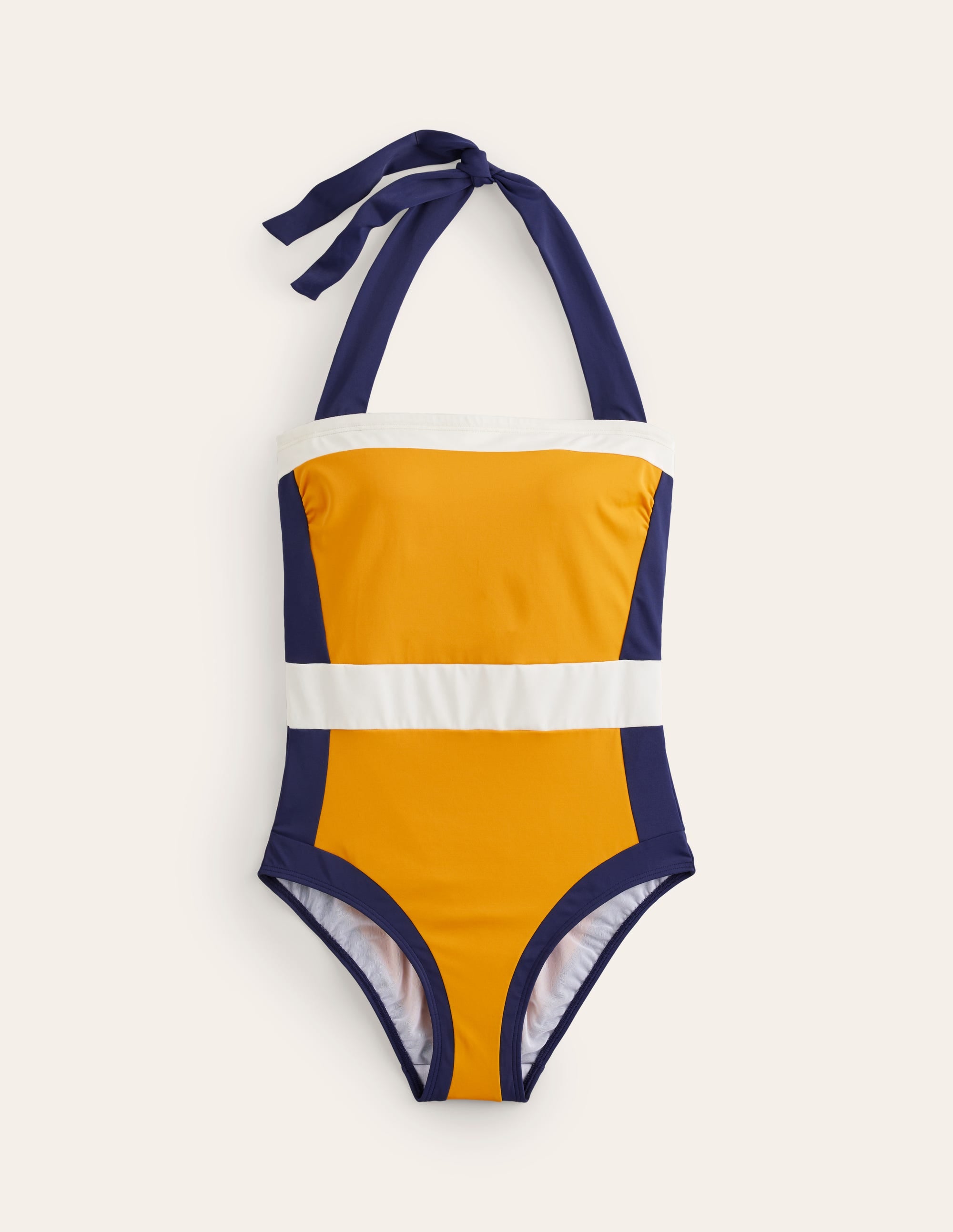 Maillot de bain dos-nu Santorini-Colourblock jaune safran - Image 6