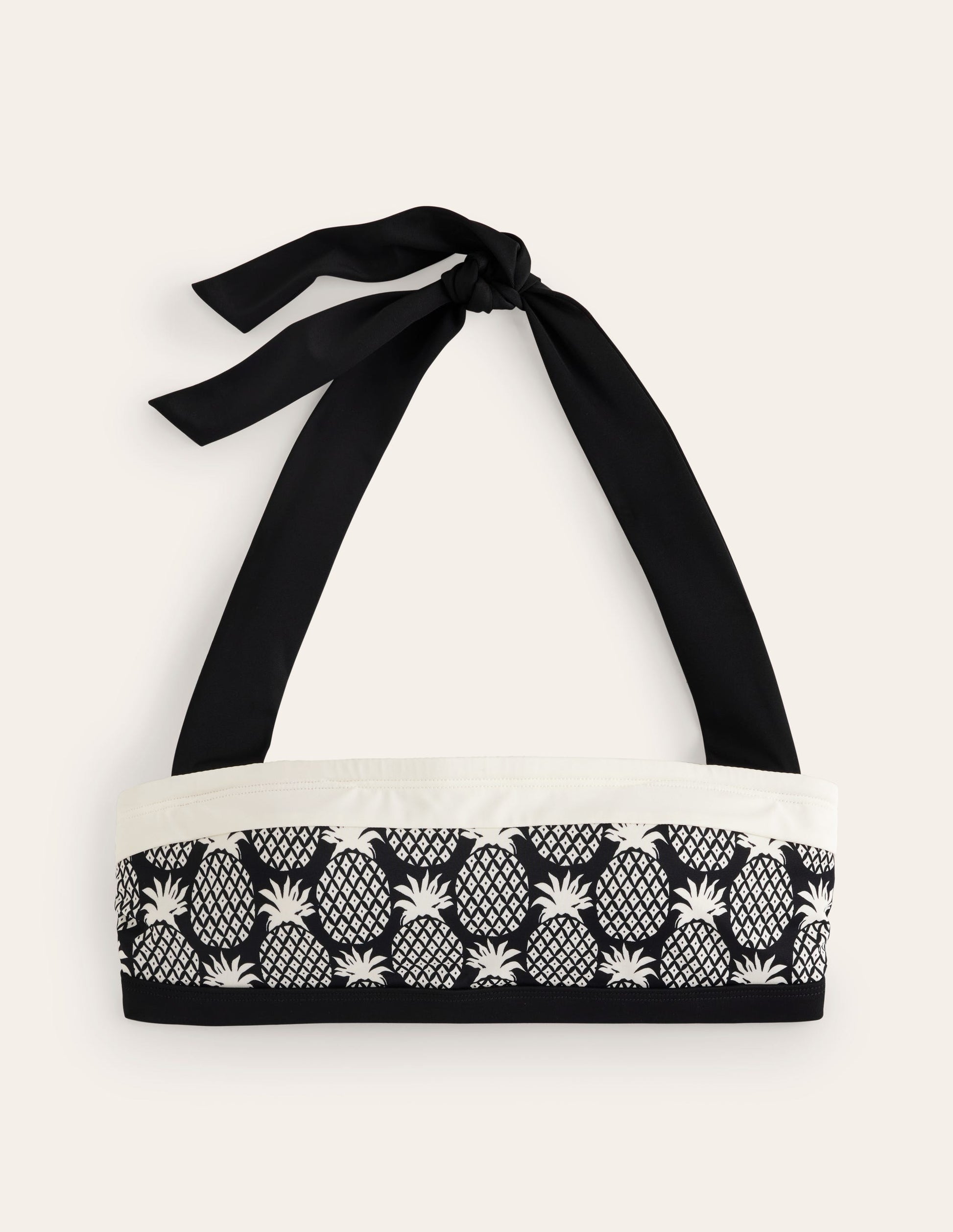 Santorini Bikini Top-Black, Pineapple Geo-5