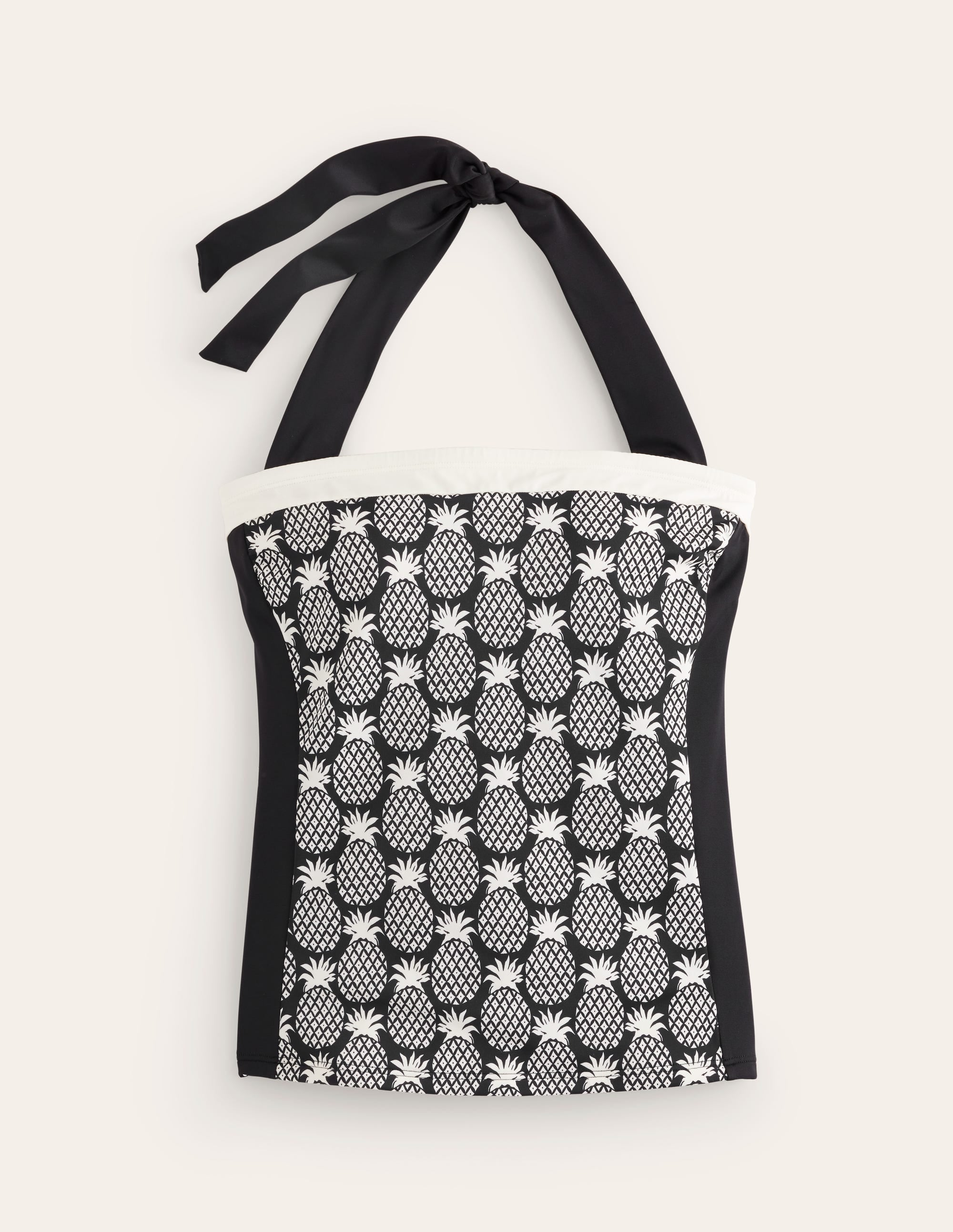 Santorini Tankini Top-Black, Pineapple Geo - Image 5