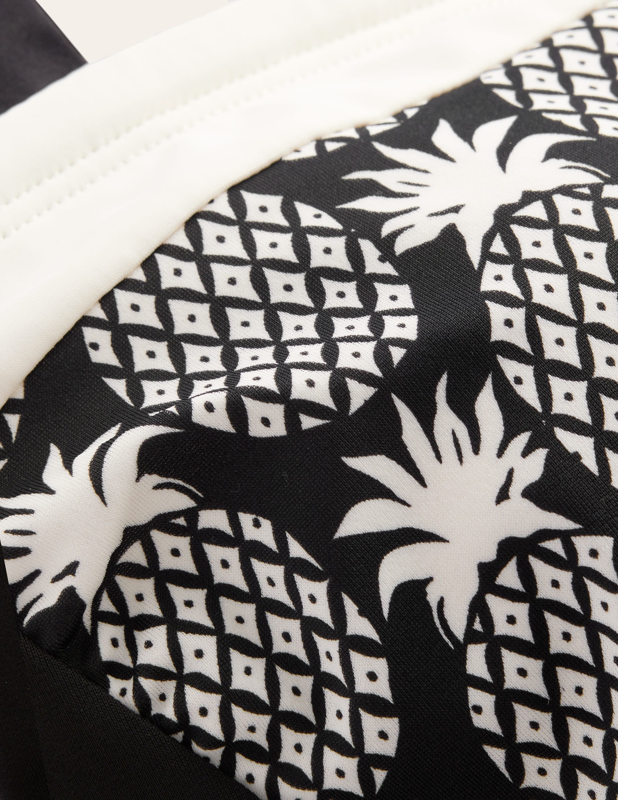 Santorini Tankini Top-Black, Pineapple Geo - Image 6