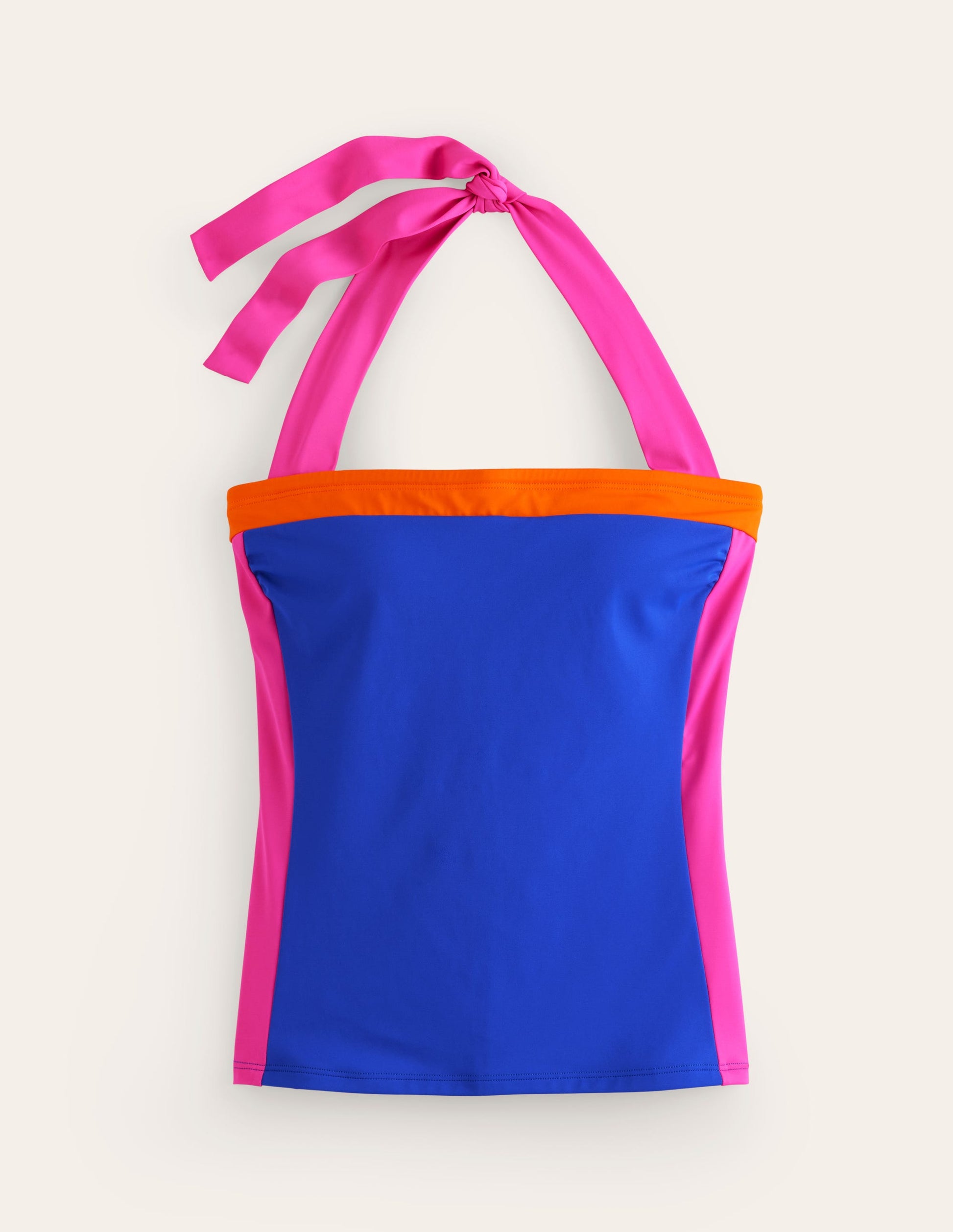 Santorini Tankini Top-Blue/Pink Colourblock-5