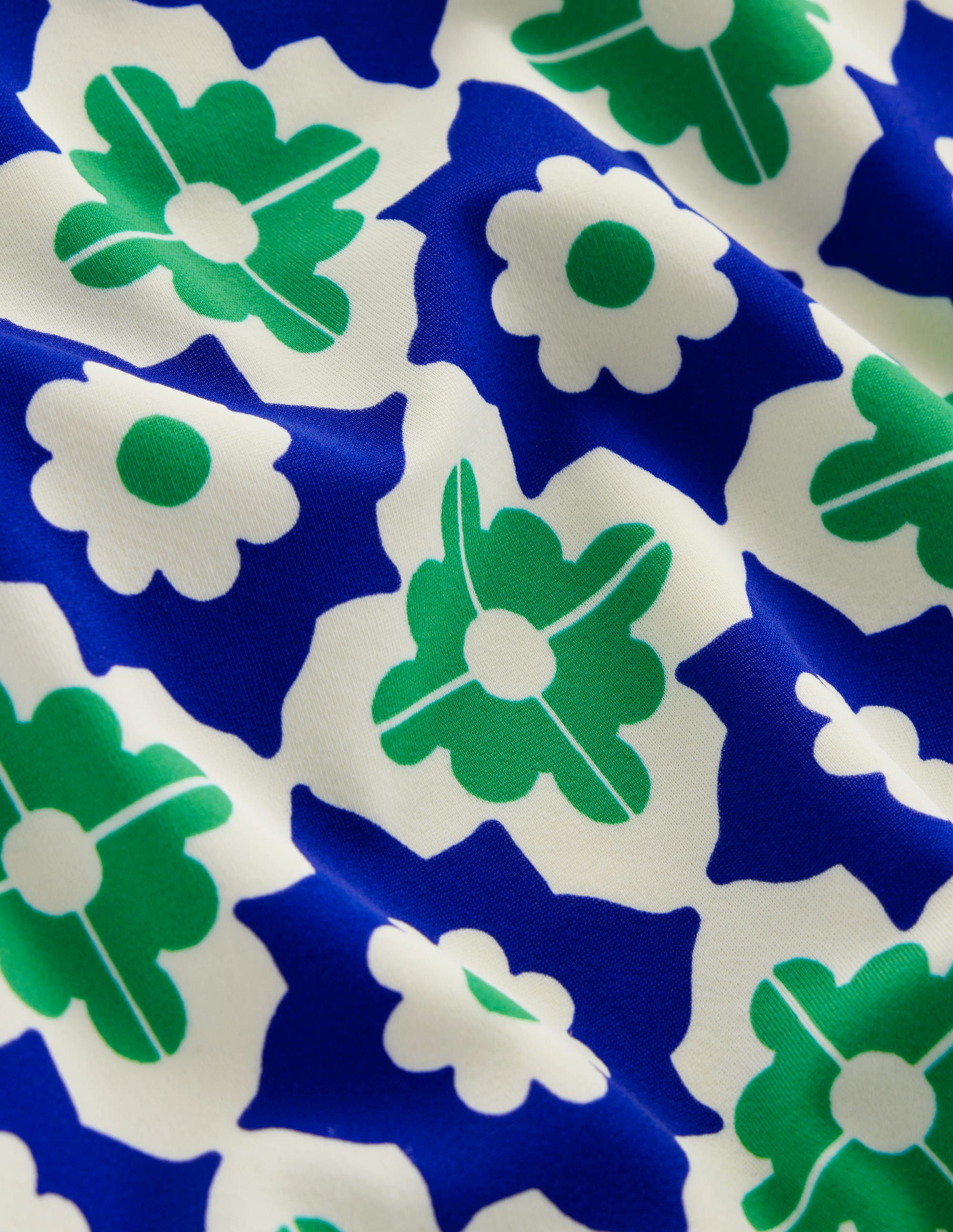 Haut de tankini Santorini-Bleu connecté, motif Geometric Stamp - Image 6