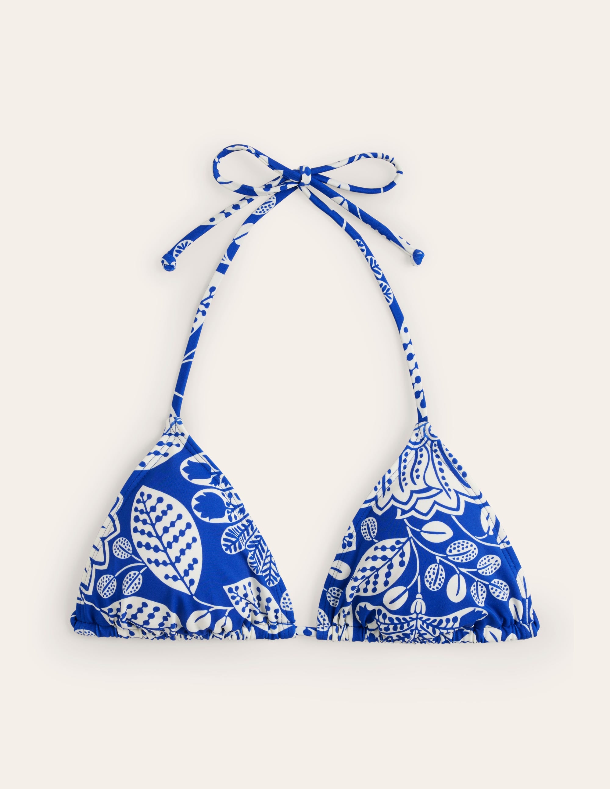 Haut de bikini Symi avec liens-Bleu connecté, motif Gardenia Swirl - Image 6