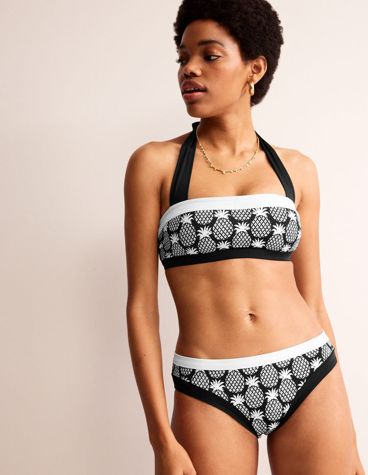 Santorini Bikinihose-Black/Pewter Embelishment