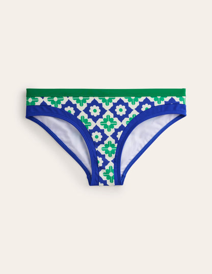 Santorini Bikini Bottoms-Surf The Web, Geometric Stamp