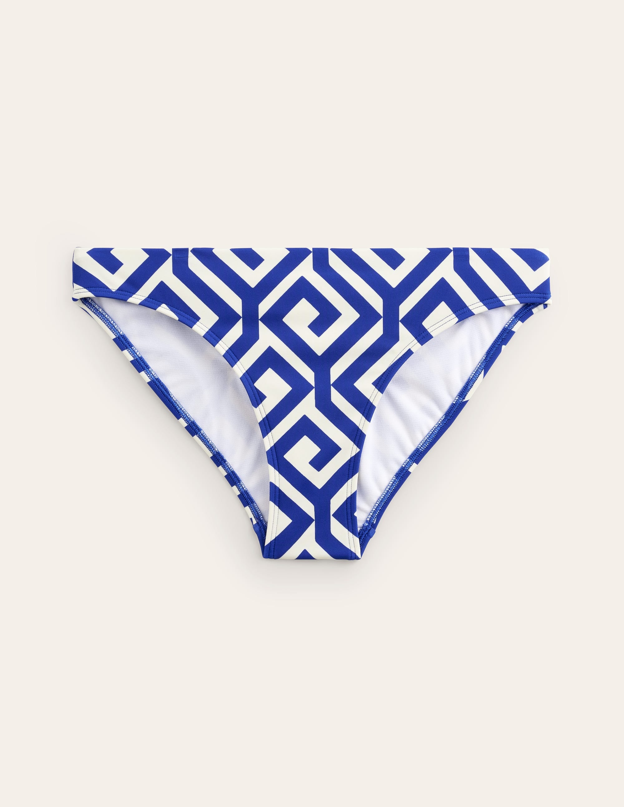 Bas de bikini intemporel-Bleu connecté, labyrinthe - Image 6