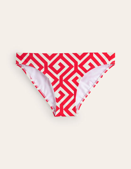 Classic Bikini Bottoms-Flame Scarlet, Maze