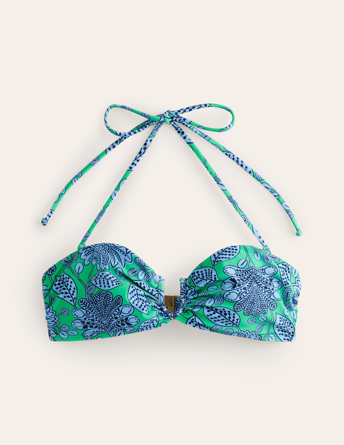 Bikinioberteil mit U-Steg-Ming Grün, Gardenia Swirl - Image 5