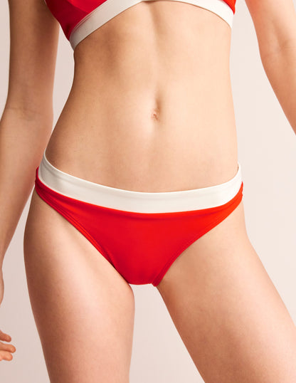 Ithaca Panel Bikini Bottoms-Orange Colourblock