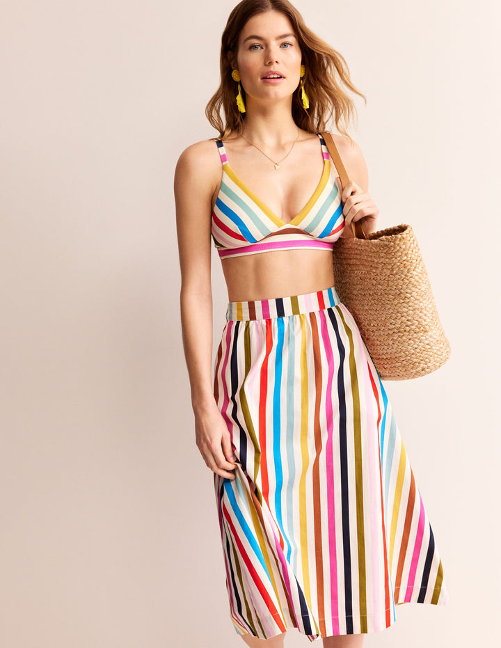 Haut de bikini col V Arezzo-À Rayures Multicolores